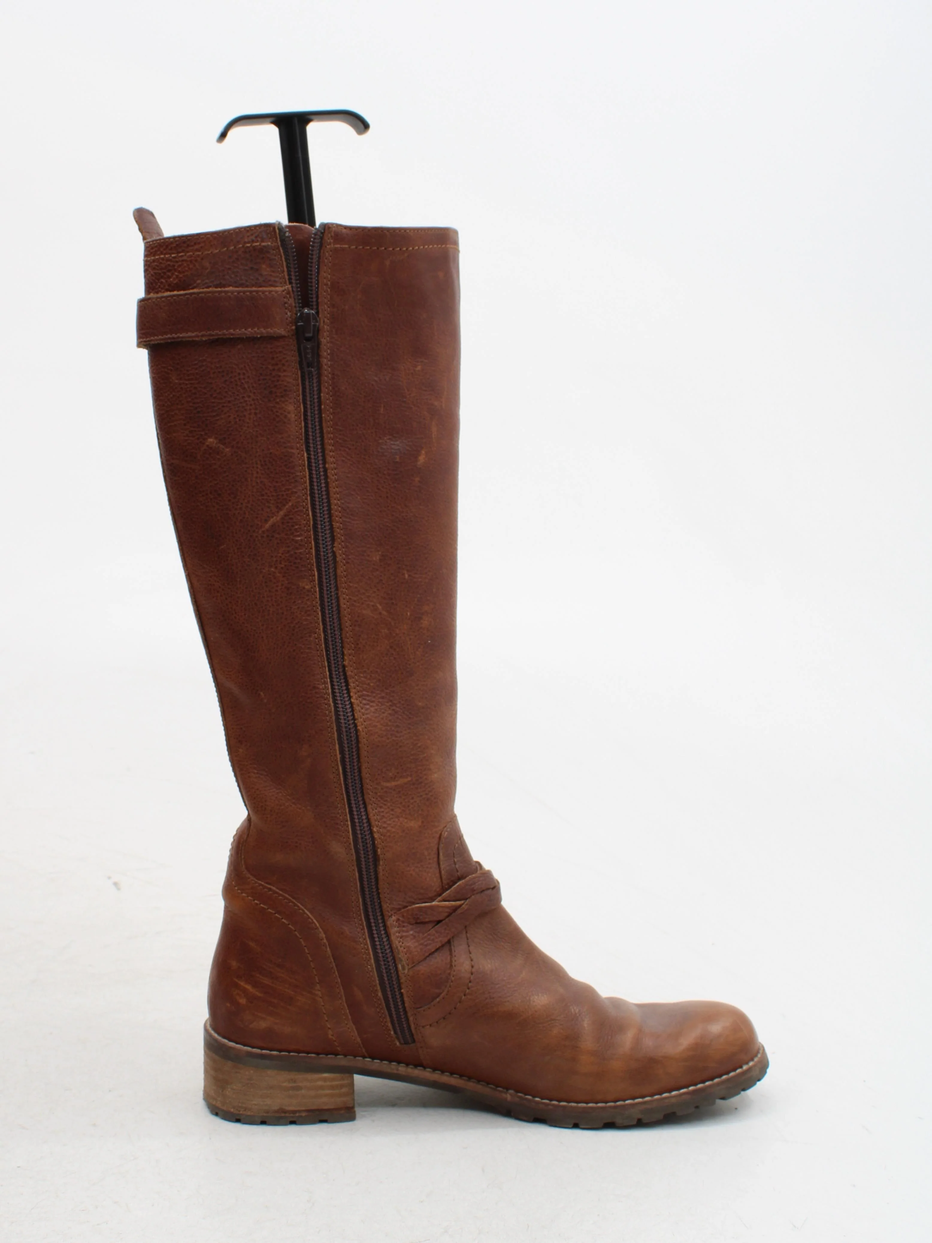 Fat Face Women's Boots UK 5 Brown 100% Leather Combat - Image 5