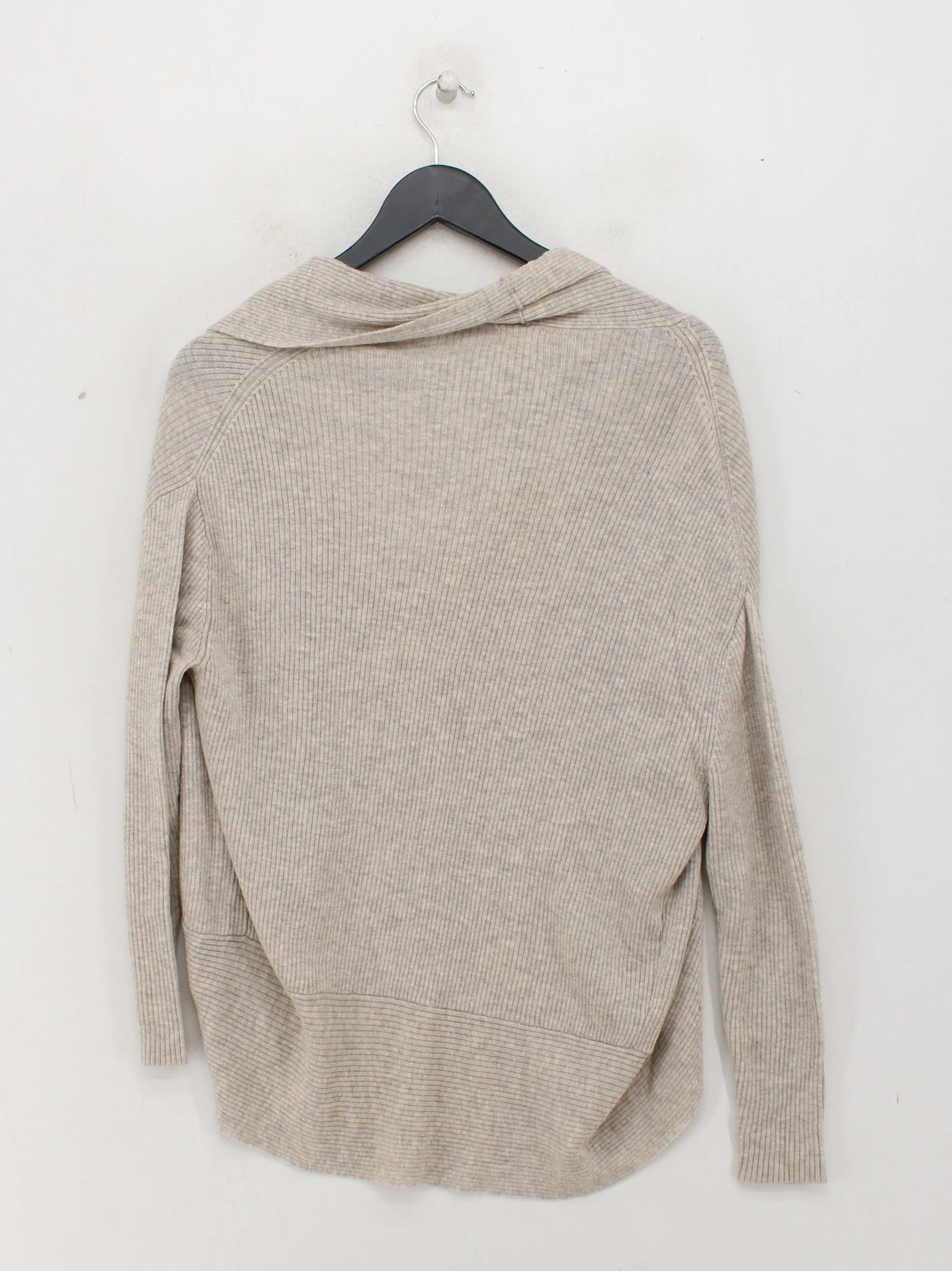 Fat Face Women's Cardigan S Cream 100% Wool V-Neck Cardigan - Image 2