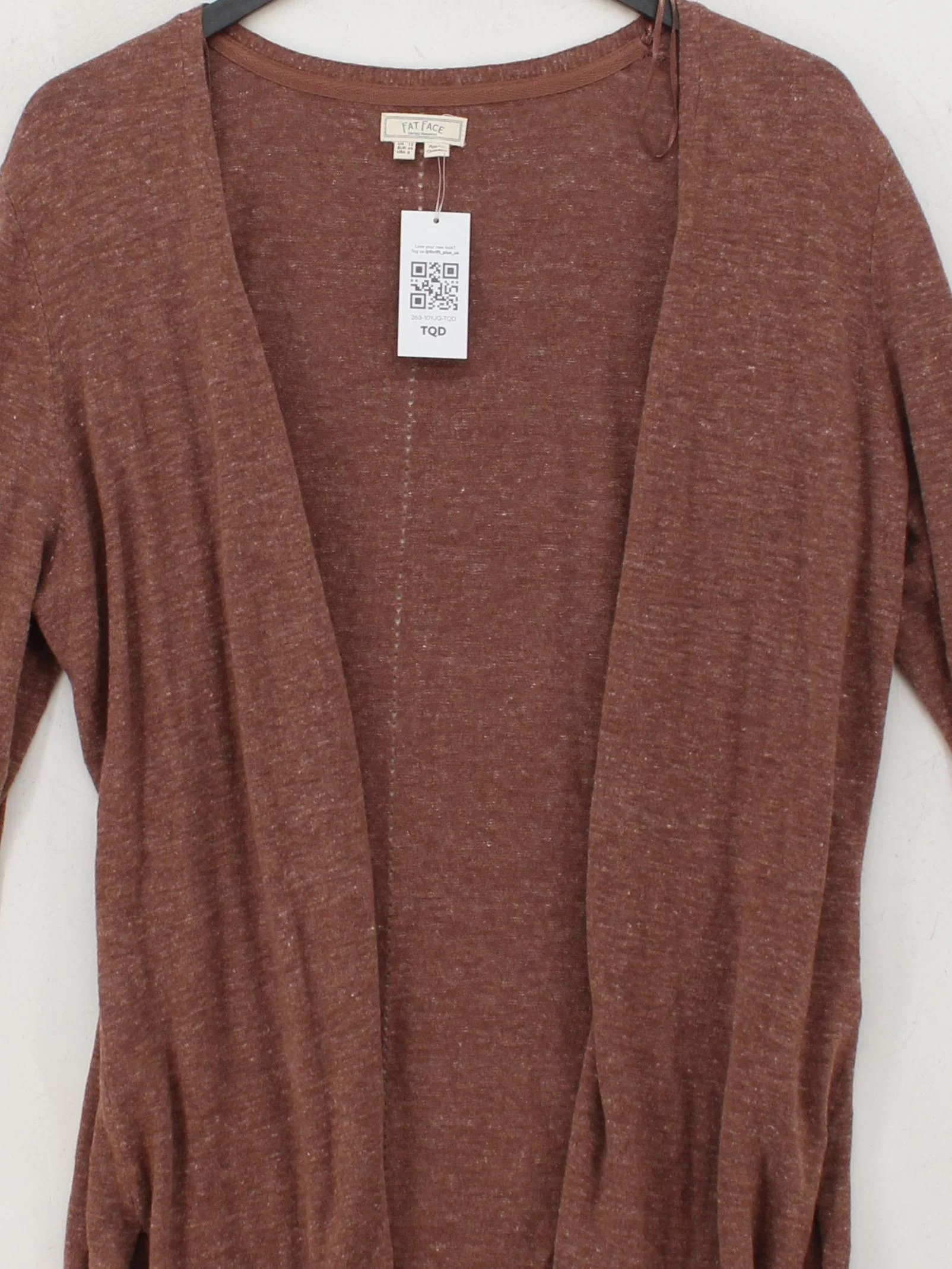 Fat Face Women's Cardigan UK 12 Brown 100% Other V-Neck Cardigan - Image 3