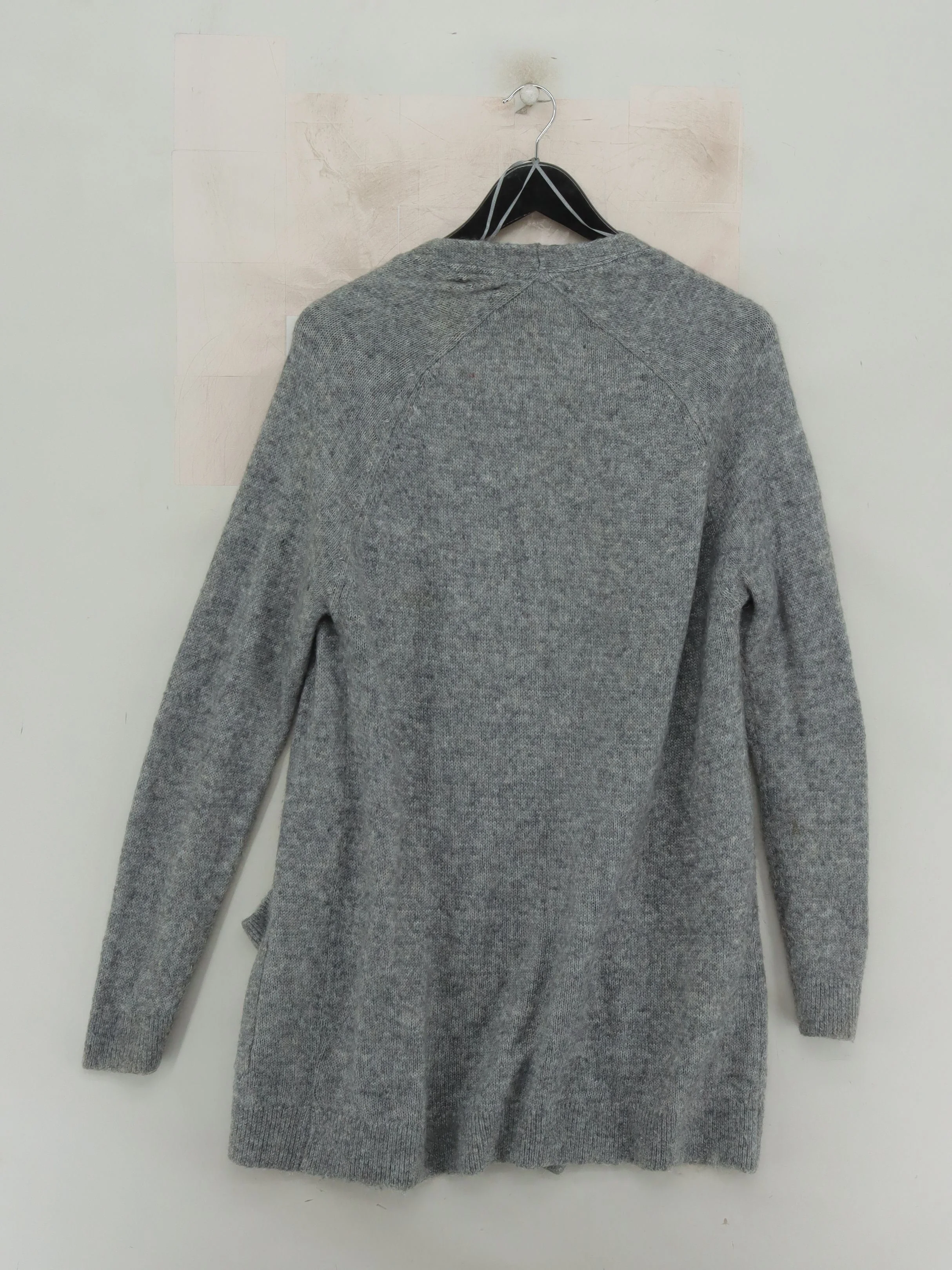 Fat Face Women's Cardigan UK 12 Grey Wool with Nylon, Mohair, Acrylic Cardigan - Image 2