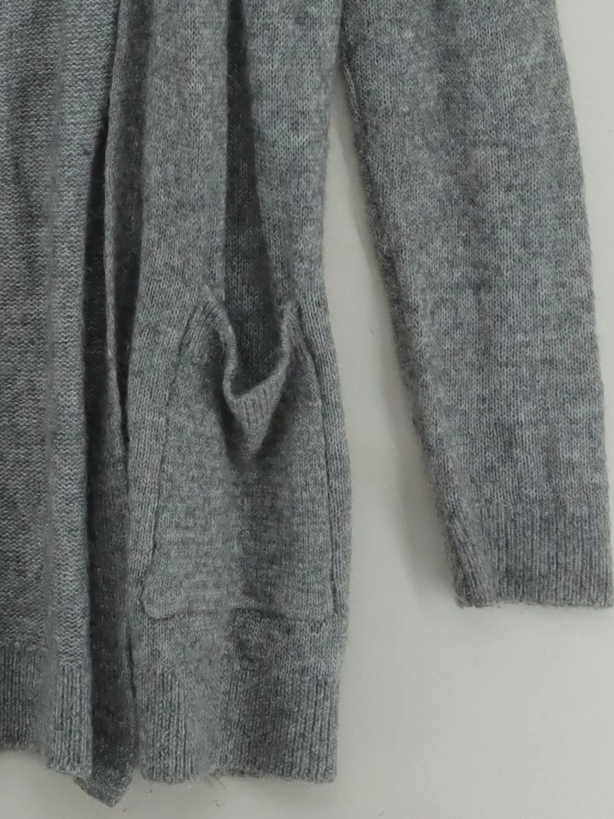 Fat Face Women's Cardigan UK 12 Grey Wool with Nylon, Mohair, Acrylic Cardigan - Image 4