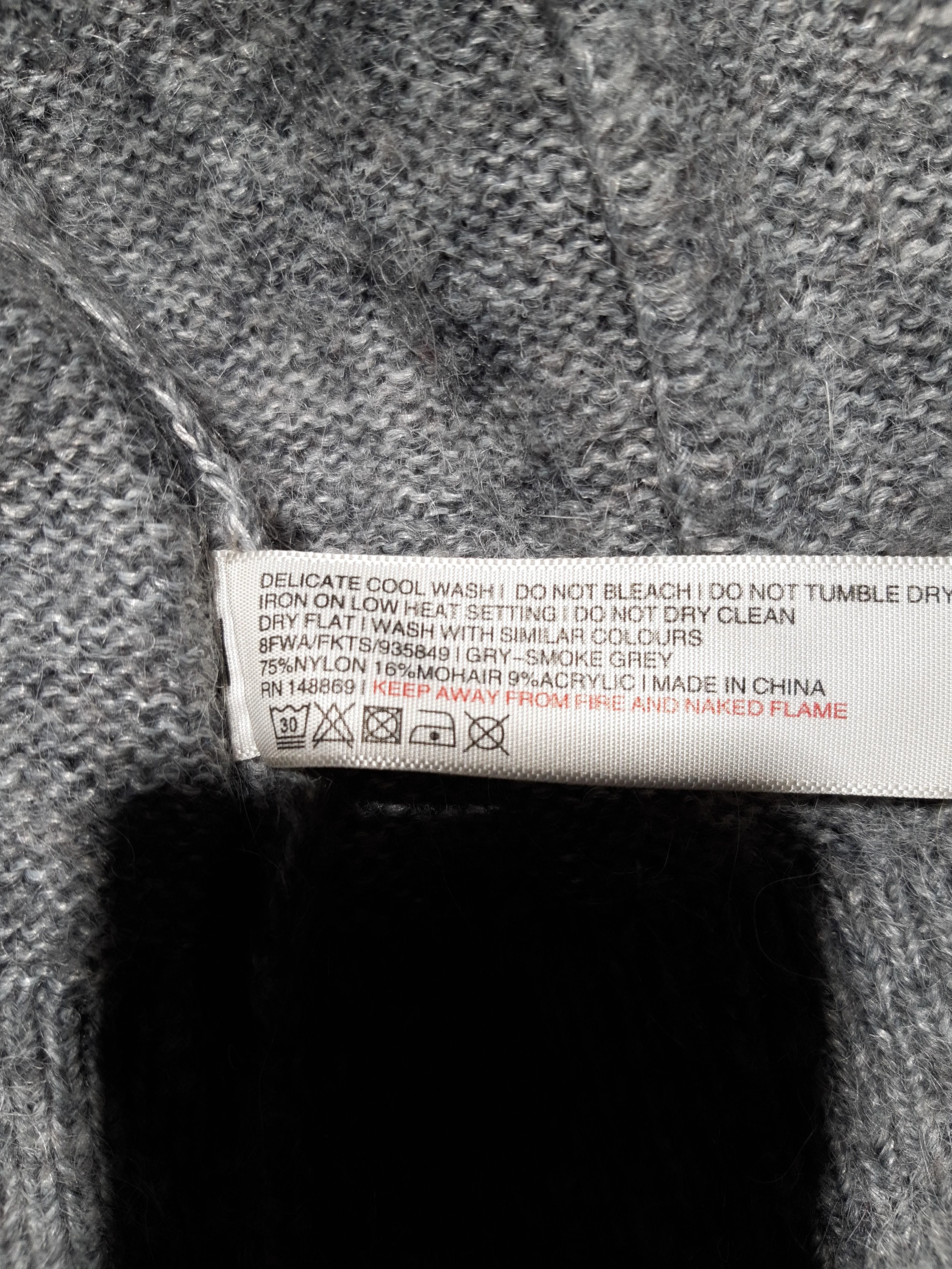 Fat Face Women's Cardigan UK 12 Grey Wool with Nylon, Mohair, Acrylic Cardigan - Image 6