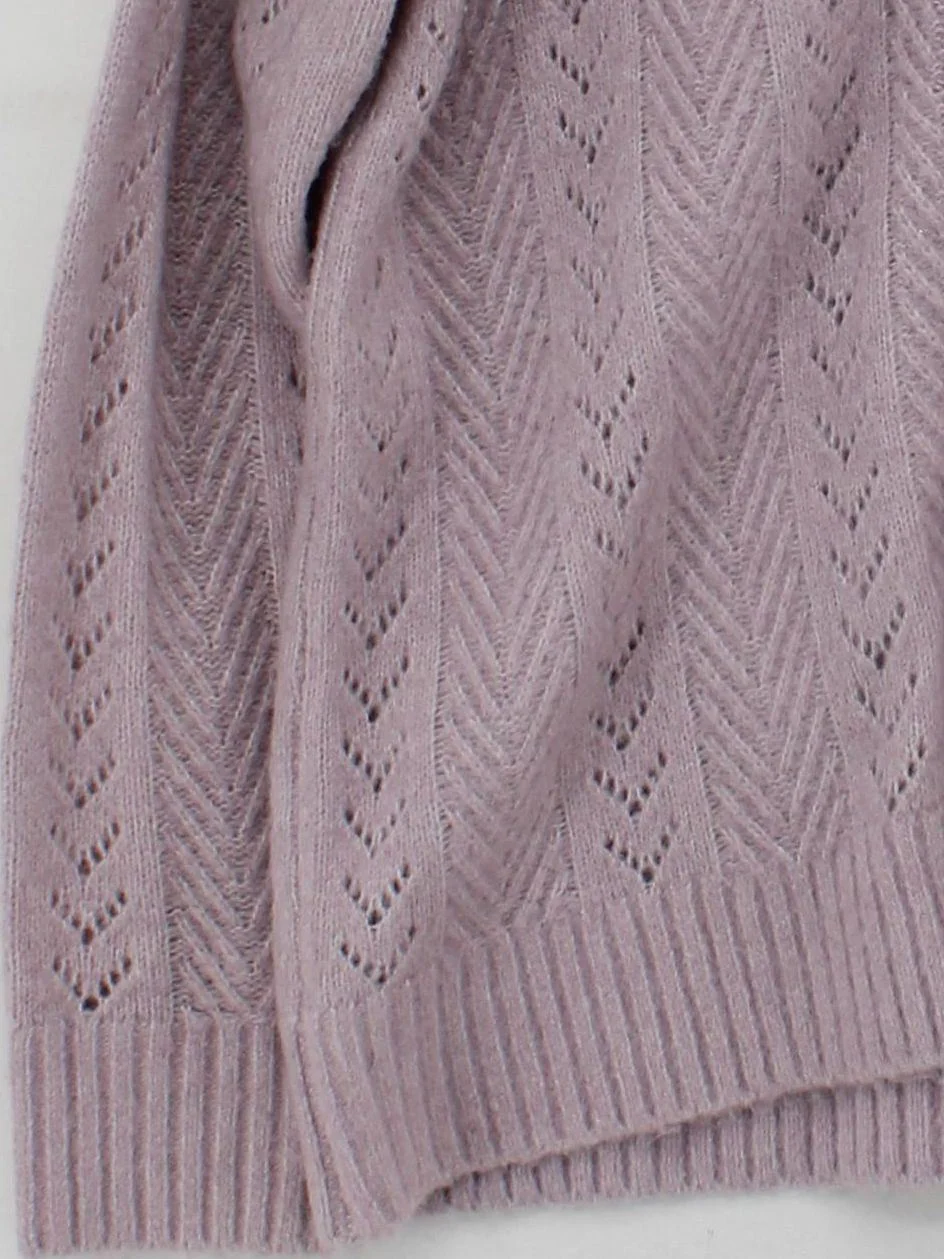 Fat Face Women's Cardigan UK 12 Purple Nylon with Acrylic, Other V-Neck Cardigan - Image 4