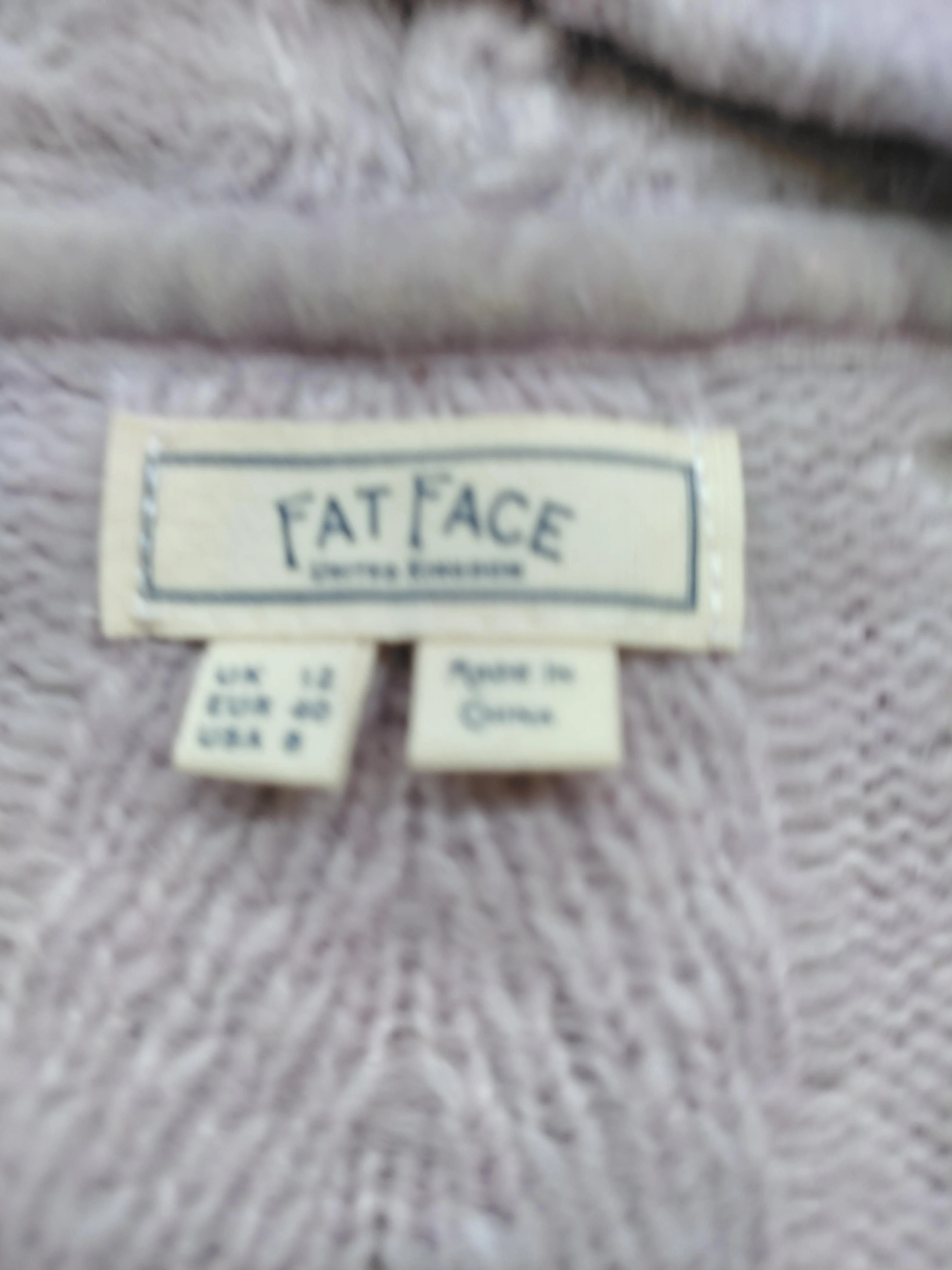 Fat Face Women's Cardigan UK 12 Purple Nylon with Acrylic, Other V-Neck Cardigan - Image 5
