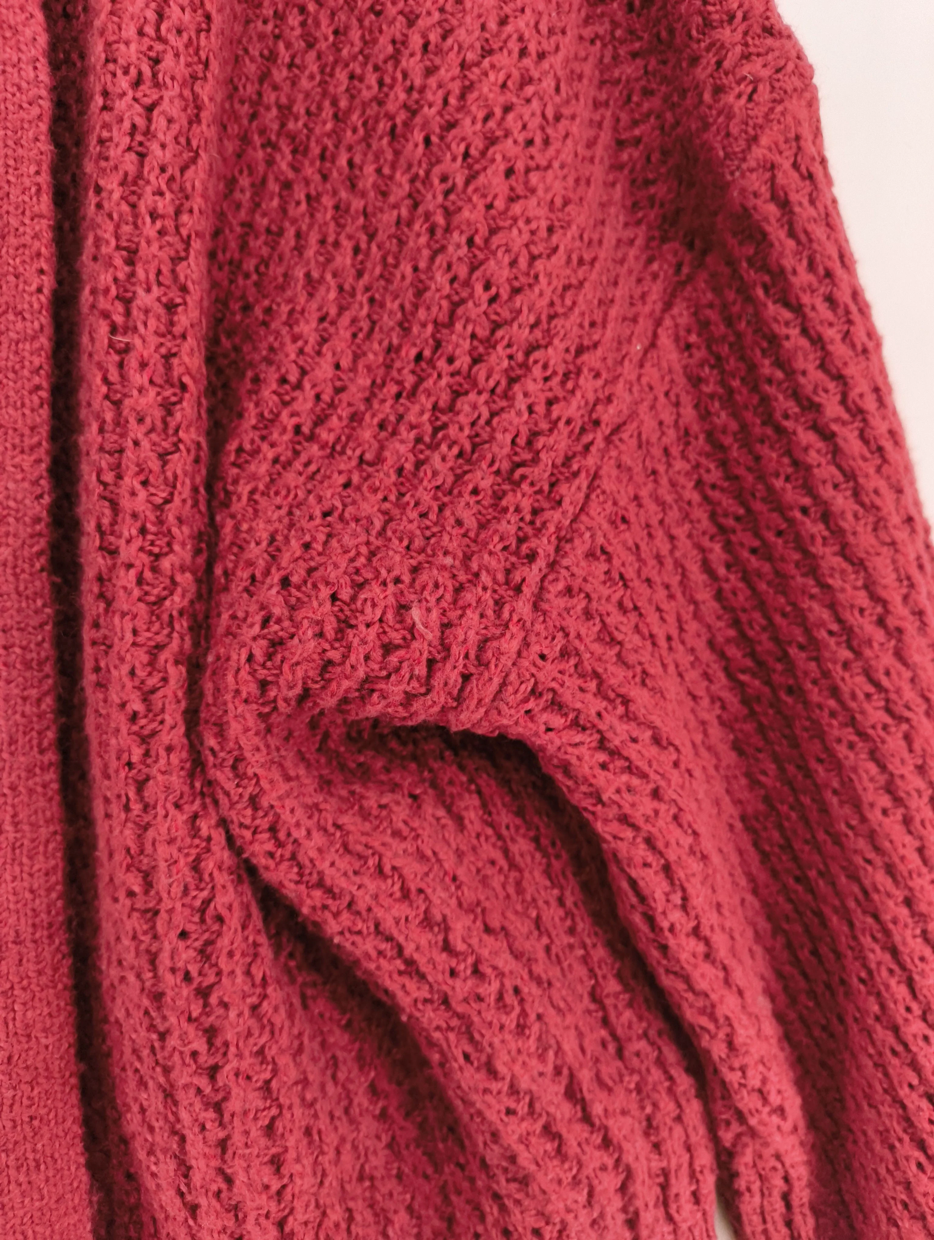 Fat Face Women's Cardigan UK 12 Red Cotton with Acrylic, Polyester Cardigan - Image 5