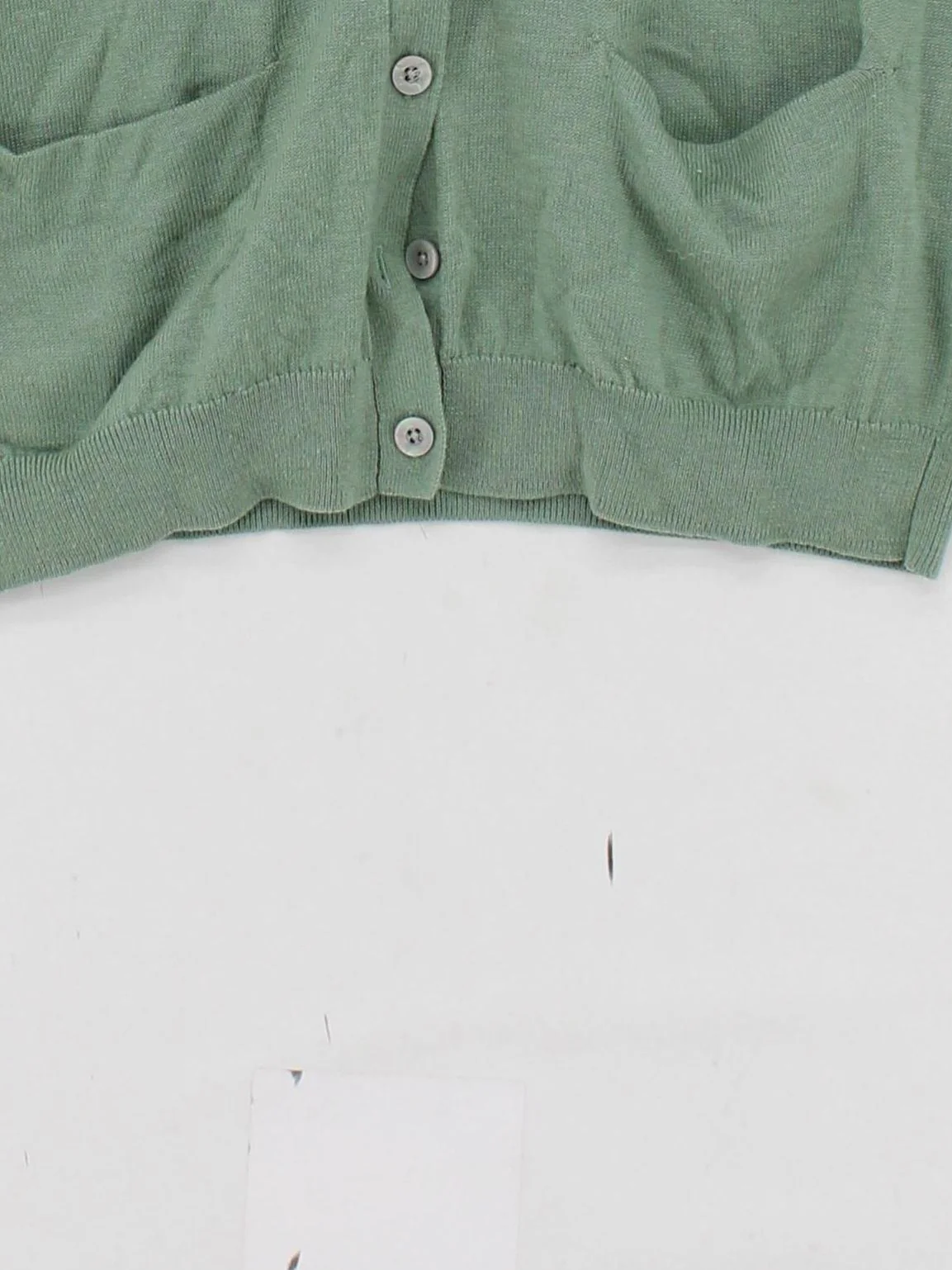 Fat Face Women's Cardigan UK 14 Green Polyester with Wool, Nylon V-Neck Cardigan - Image 4