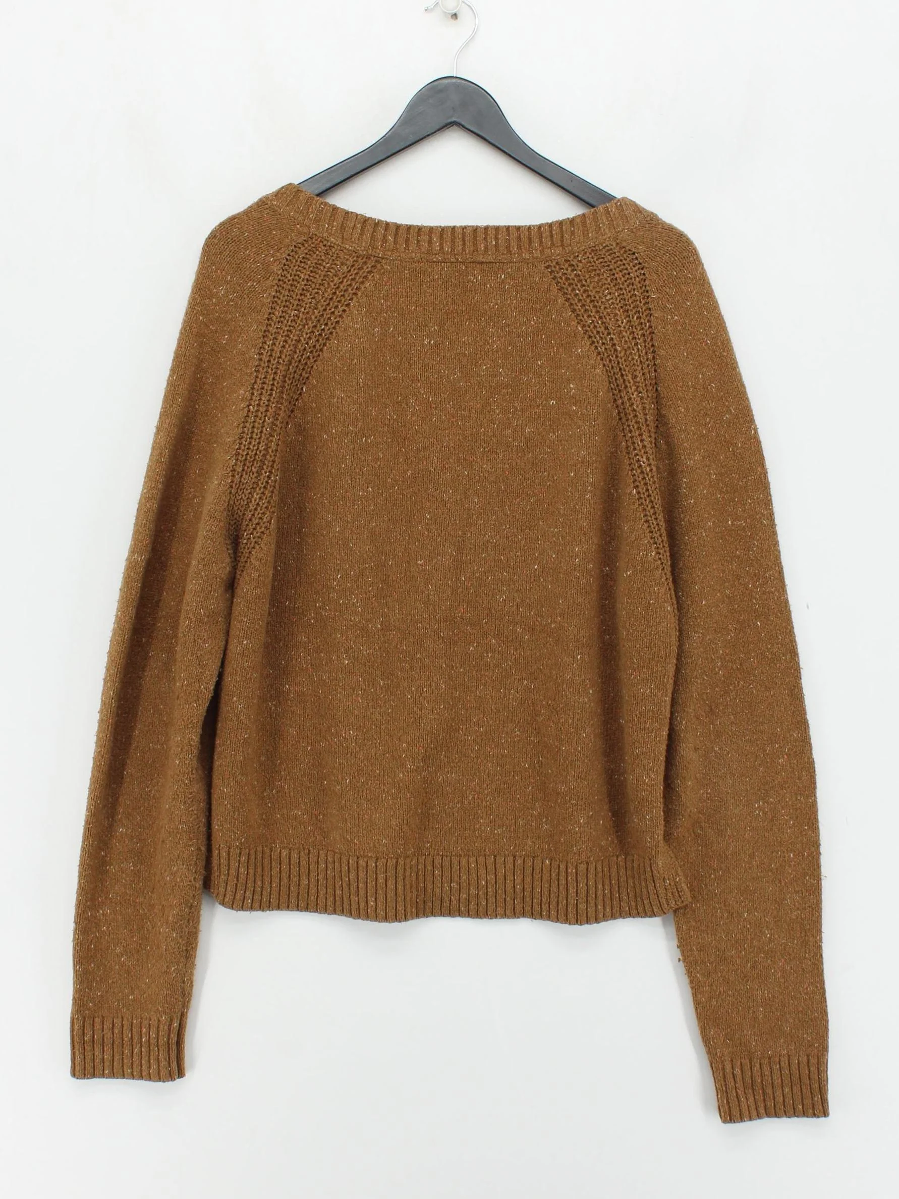 Fat Face Women's Cardigan UK 16 Brown Cotton with Acrylic V-Neck Cardigan - Image 2