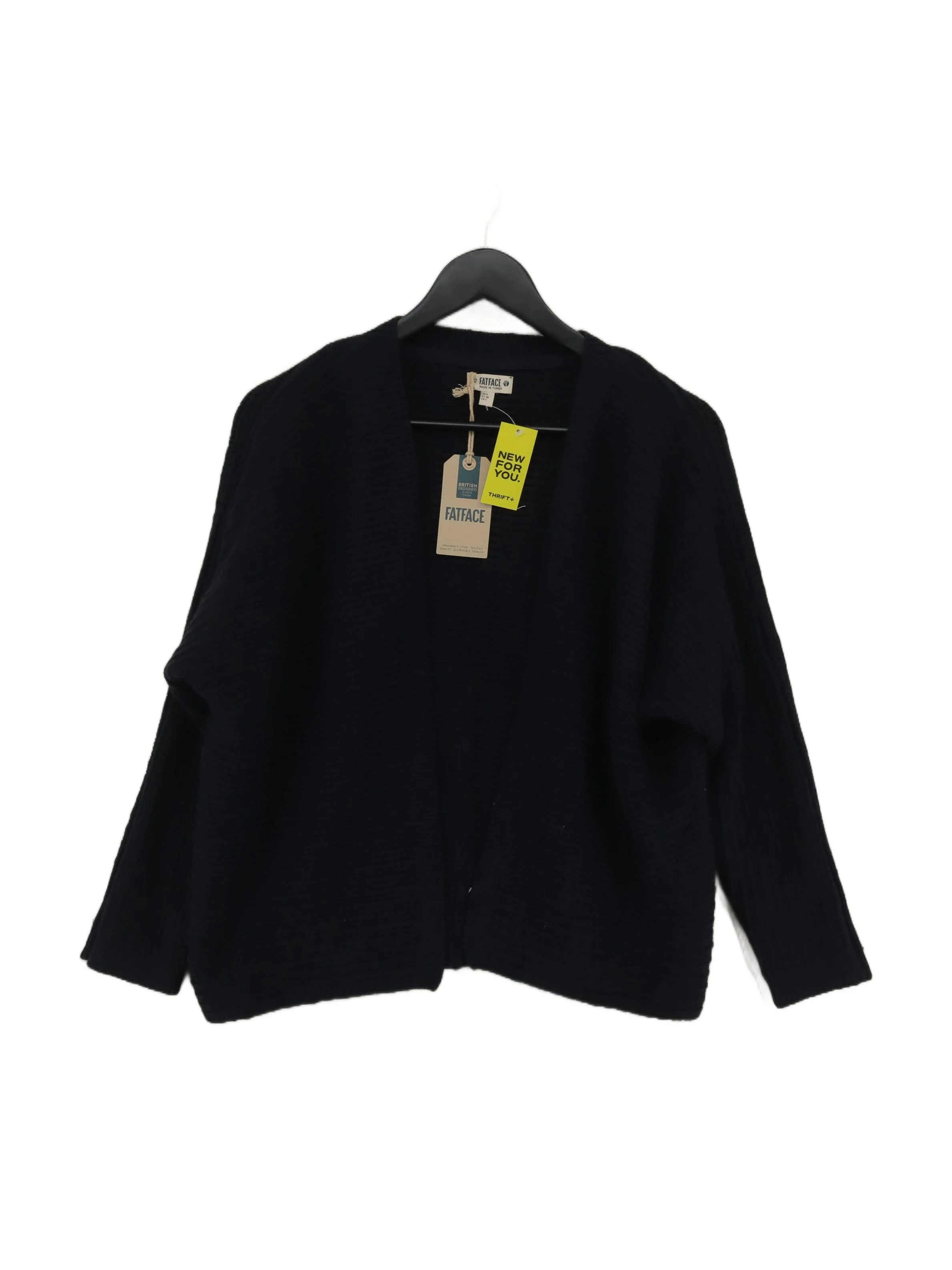 Fat Face Women's Cardigan UK 8 Blue 100% Cotton V-Neck Cardigan