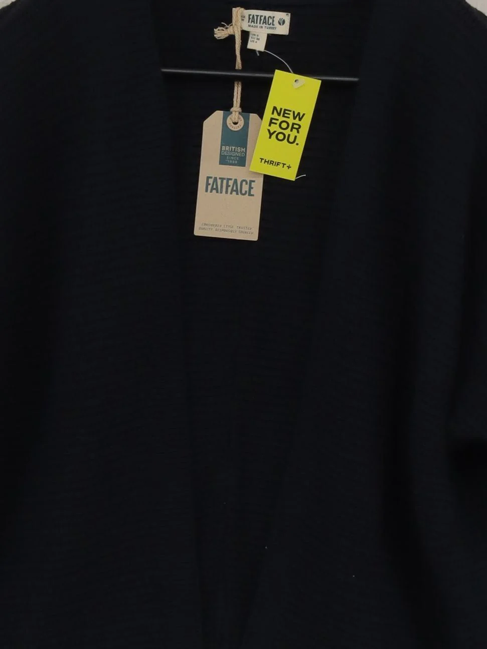 Fat Face Women's Cardigan UK 8 Blue 100% Cotton V-Neck Cardigan - Image 3