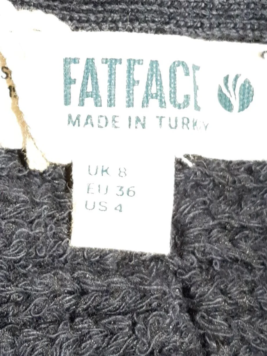 Fat Face Women's Cardigan UK 8 Blue 100% Cotton V-Neck Cardigan - Image 5