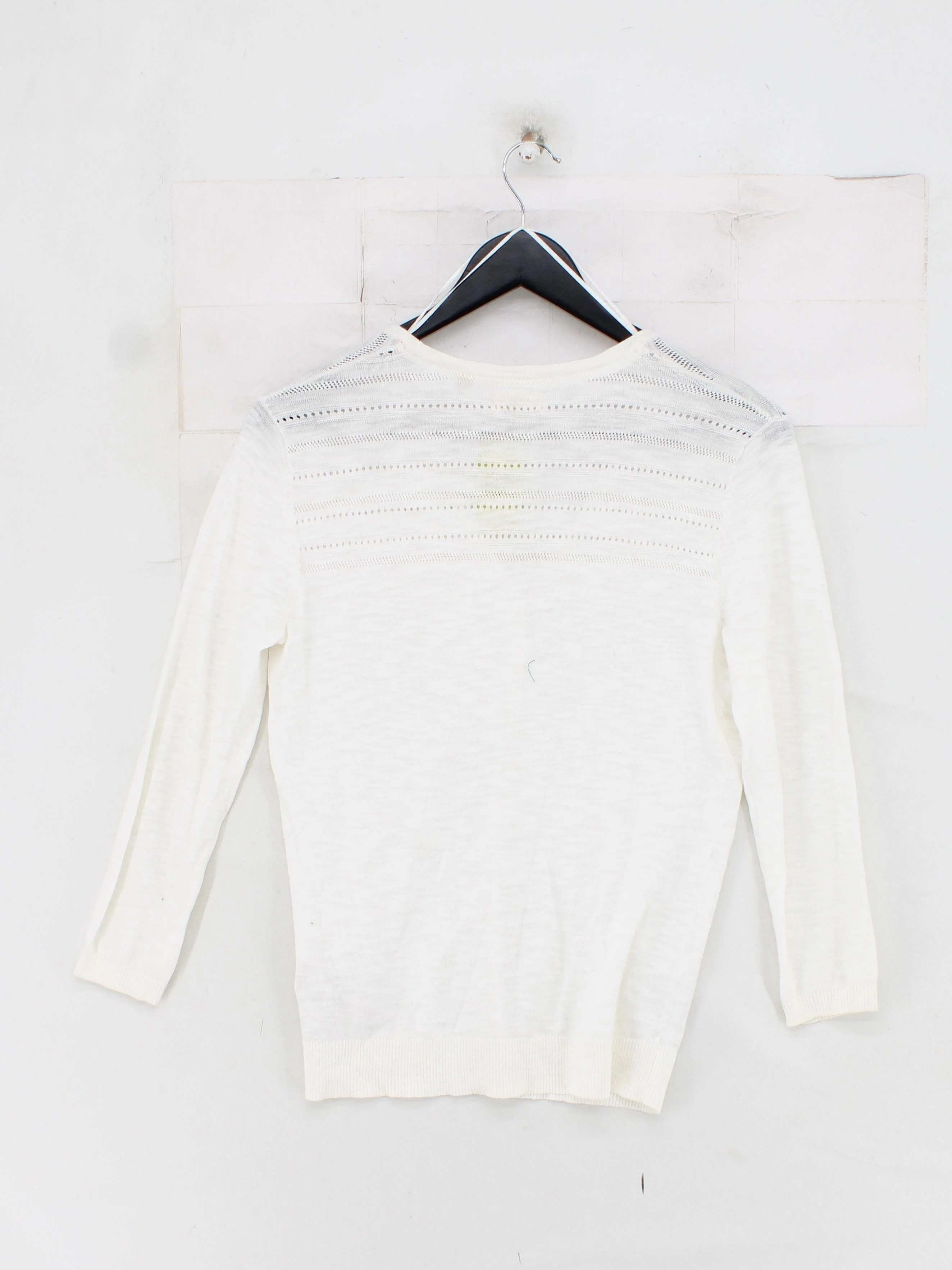 Fat Face Women's Cardigan UK 8 Cream 100% Cotton V-Neck Cardigan - Image 2