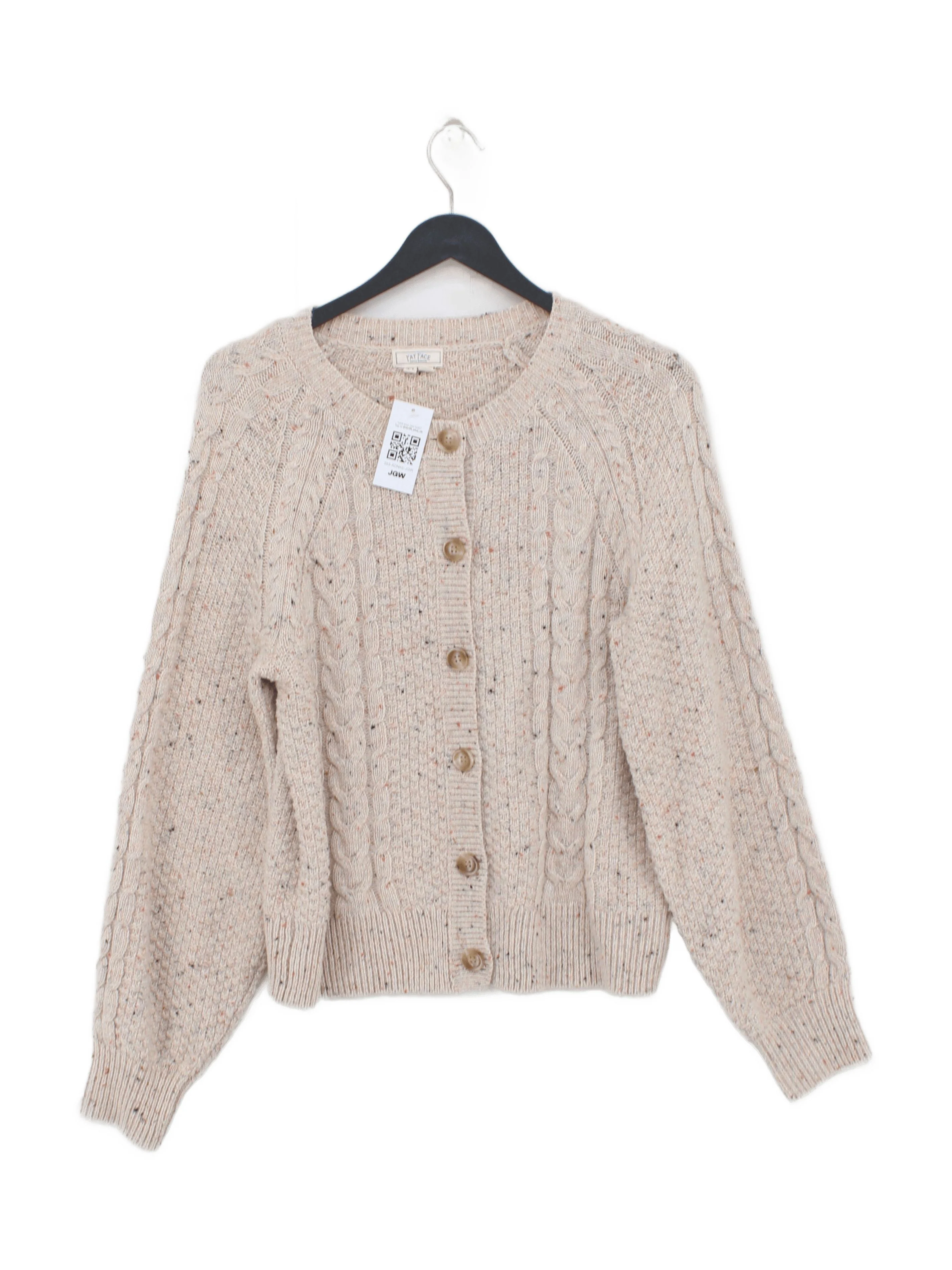 Fat Face Women's Cardigan UK 8 Cream Polyester with Nylon, Wool Cardigan