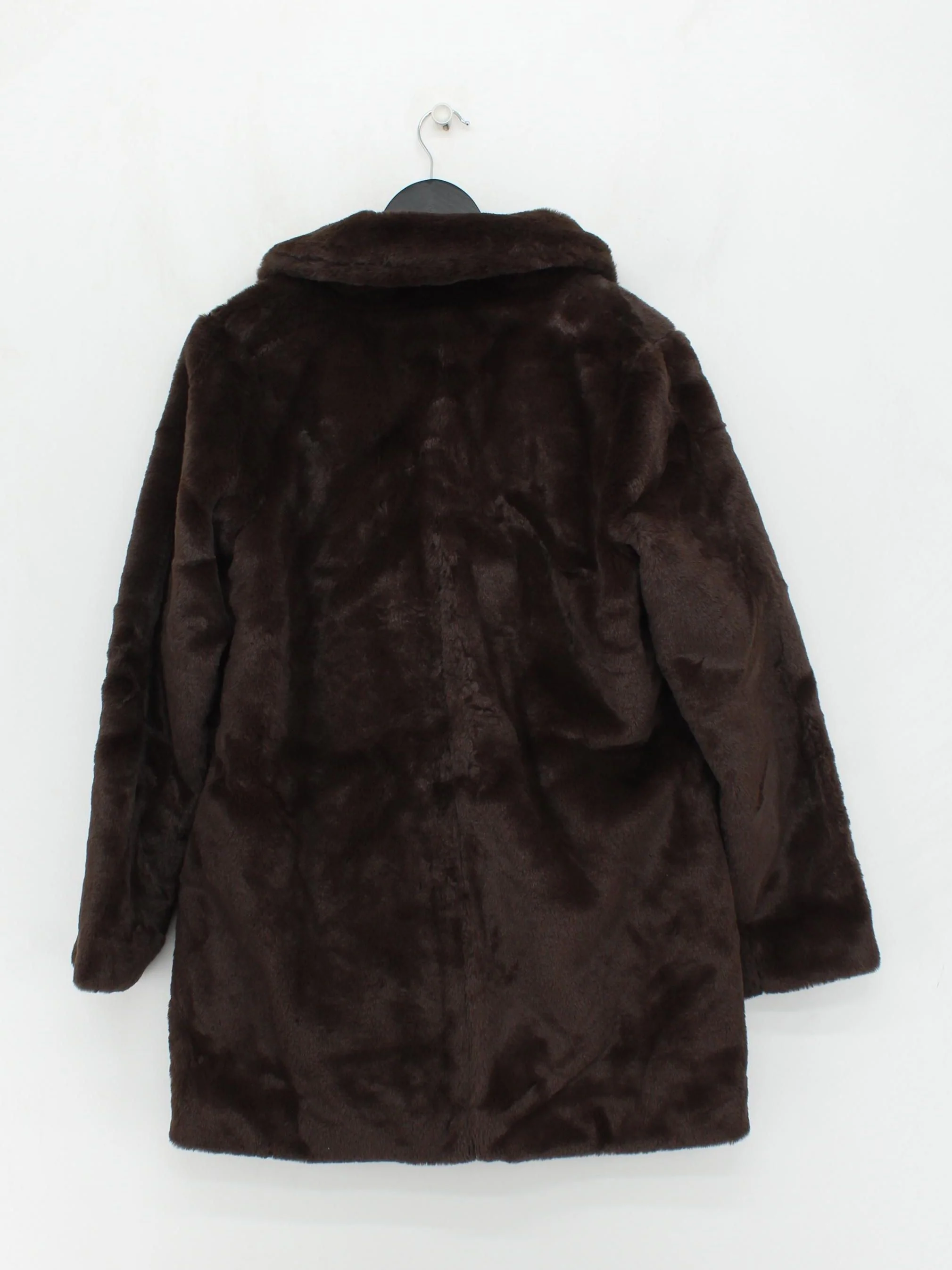Fat Face Women's Coat M Brown 100% Faux Fur Overcoat - Image 2