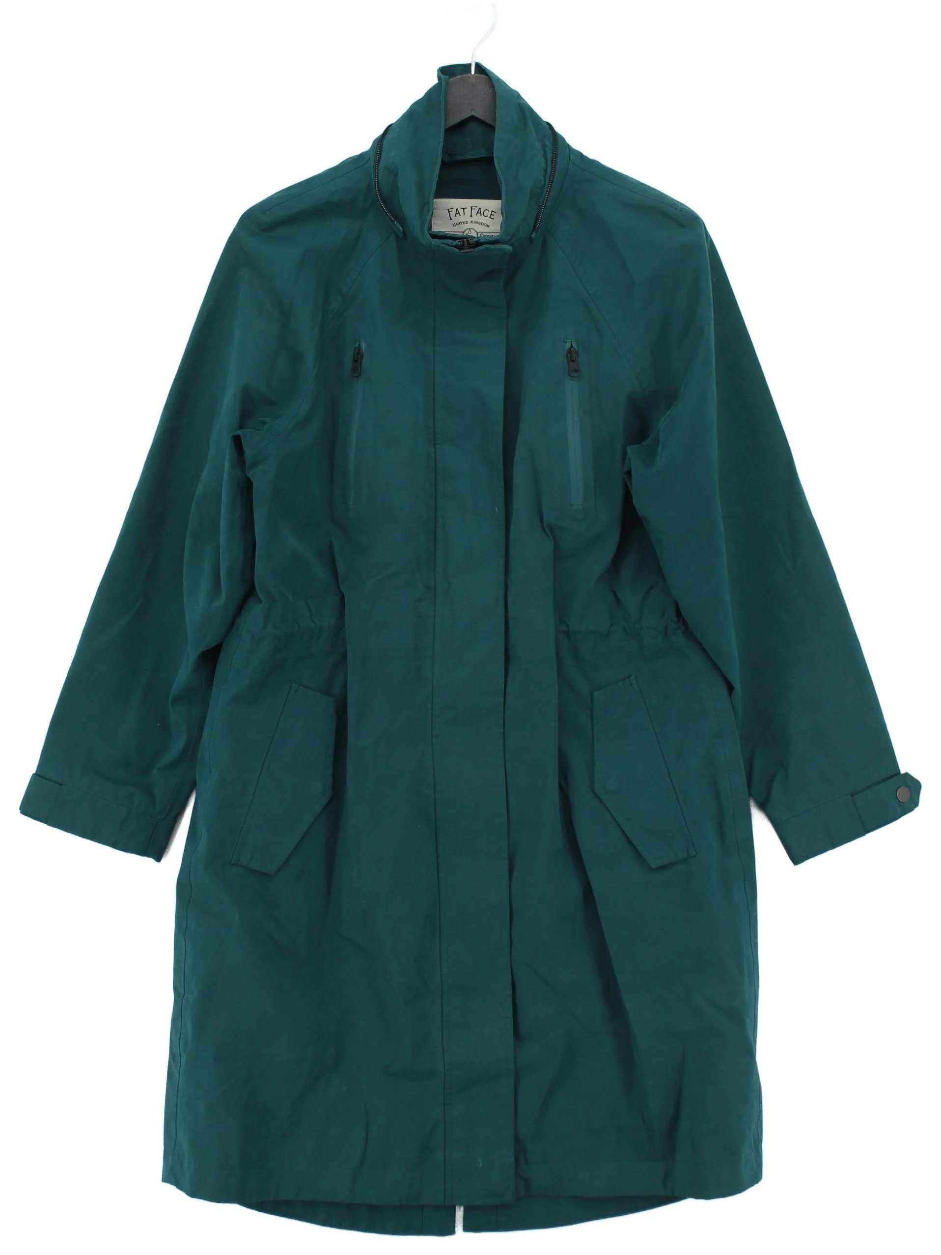 Fat Face Women's Coat S Green 100% Other Rain Coat