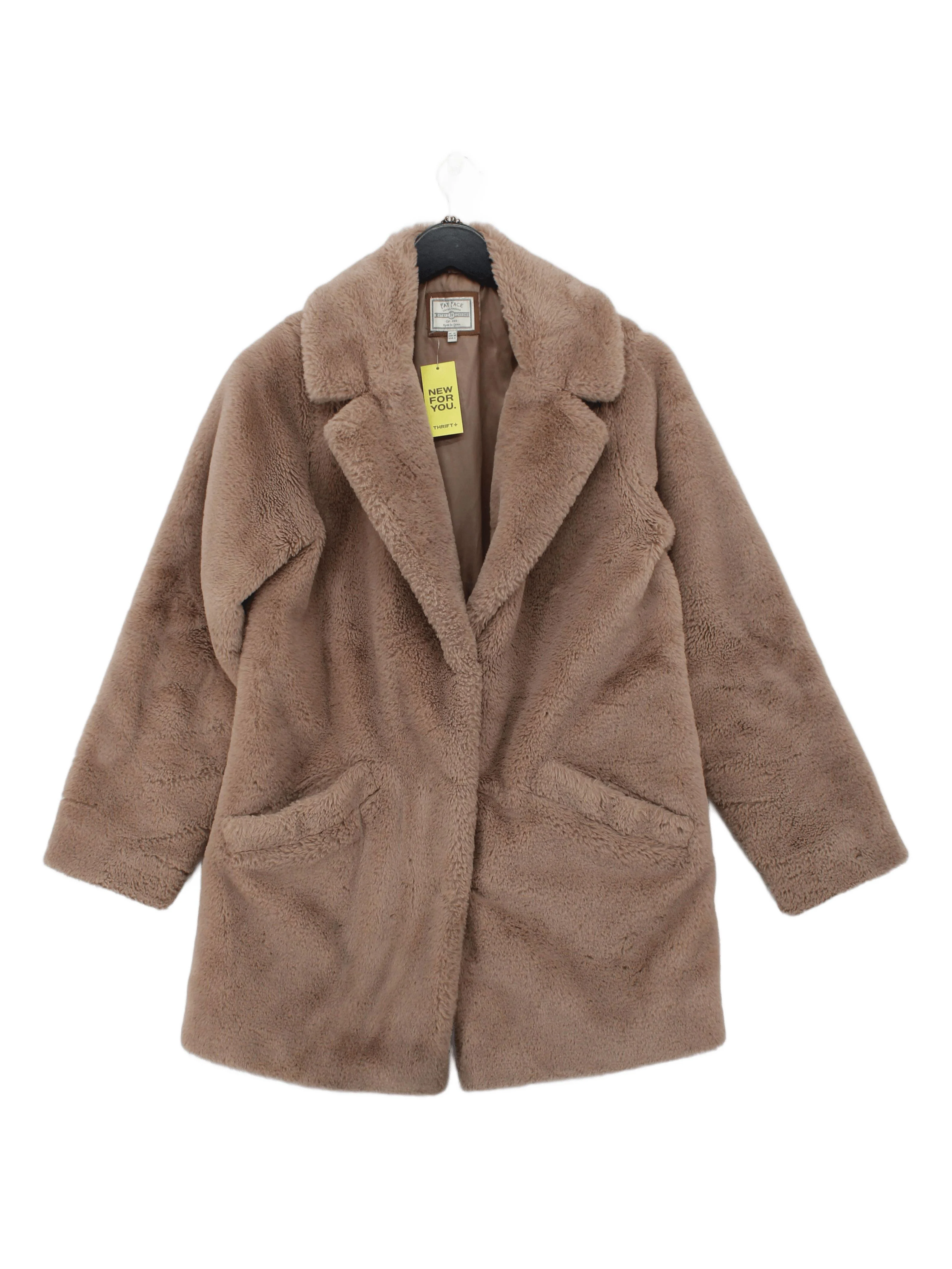 Fat Face Women's Coat S Tan 100% Polyester Overcoat