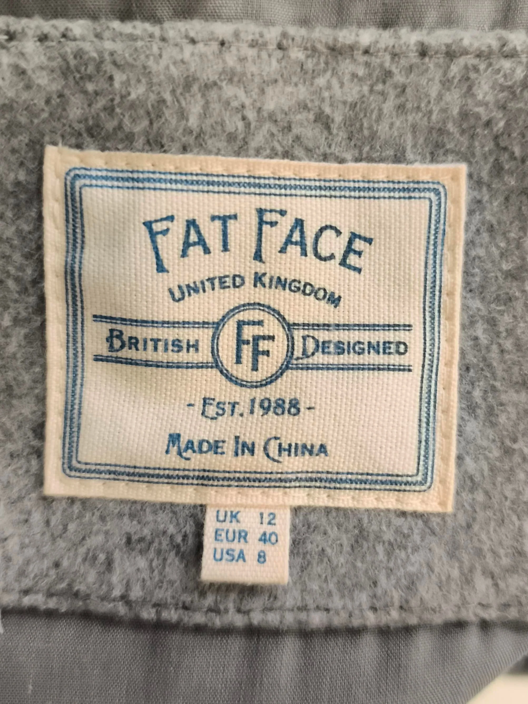 Fat Face Women's Coat UK 12 Grey Wool - Image 7