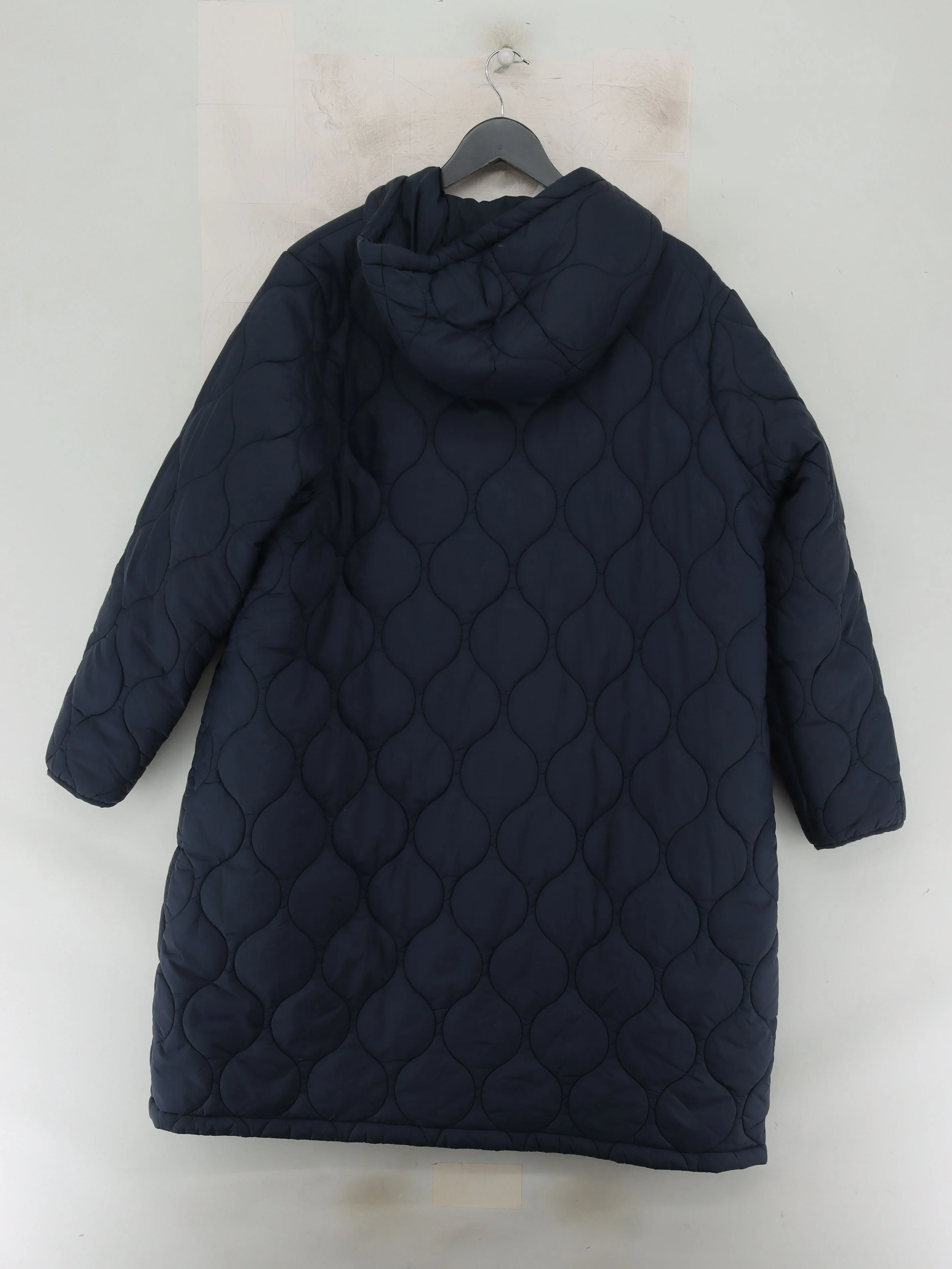Fat Face Women's Coat UK 18 Blue Nylon with Cotton, Polyester Quilted - Image 2