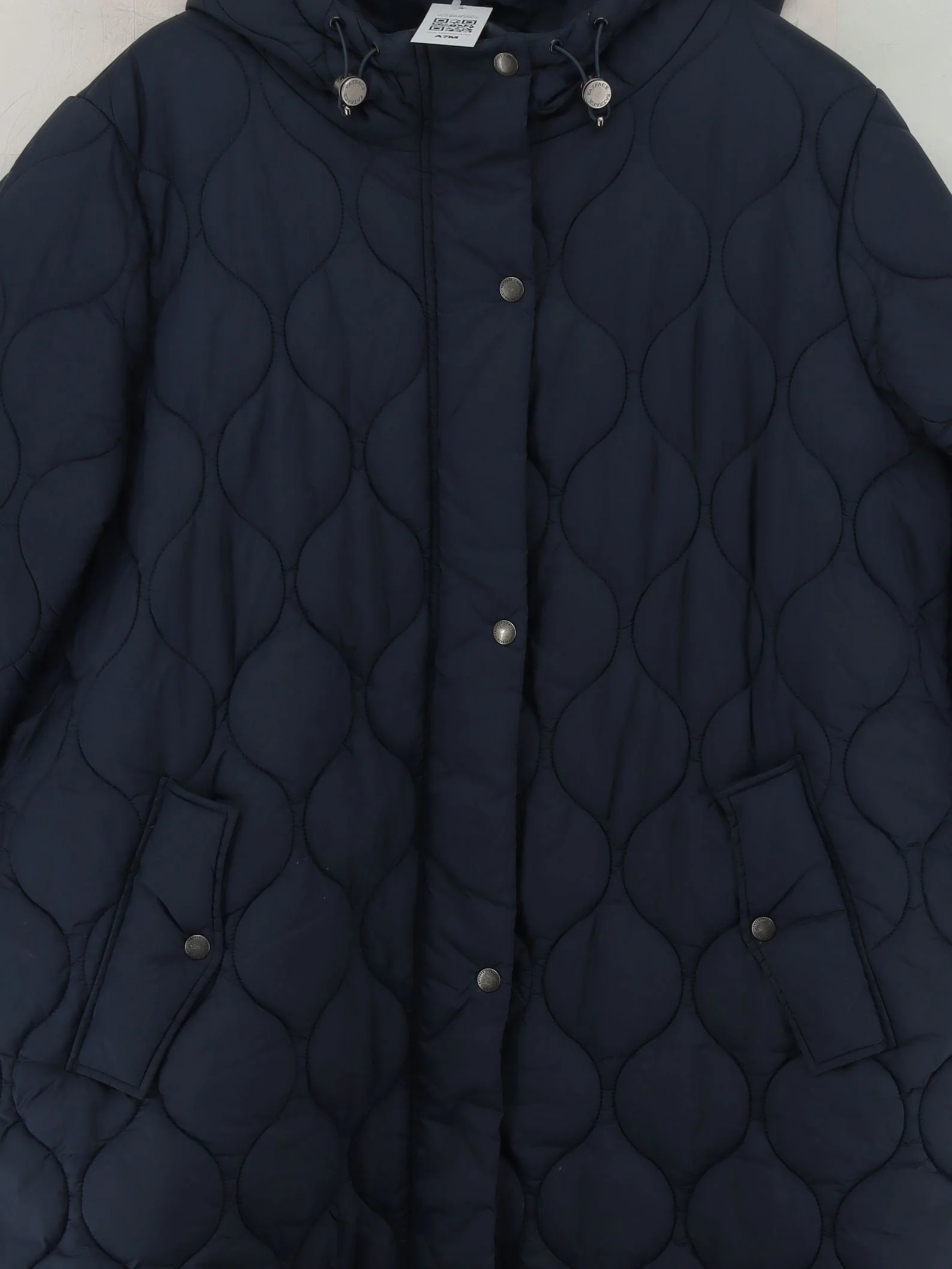 Fat Face Women's Coat UK 18 Blue Nylon with Cotton, Polyester Quilted - Image 3