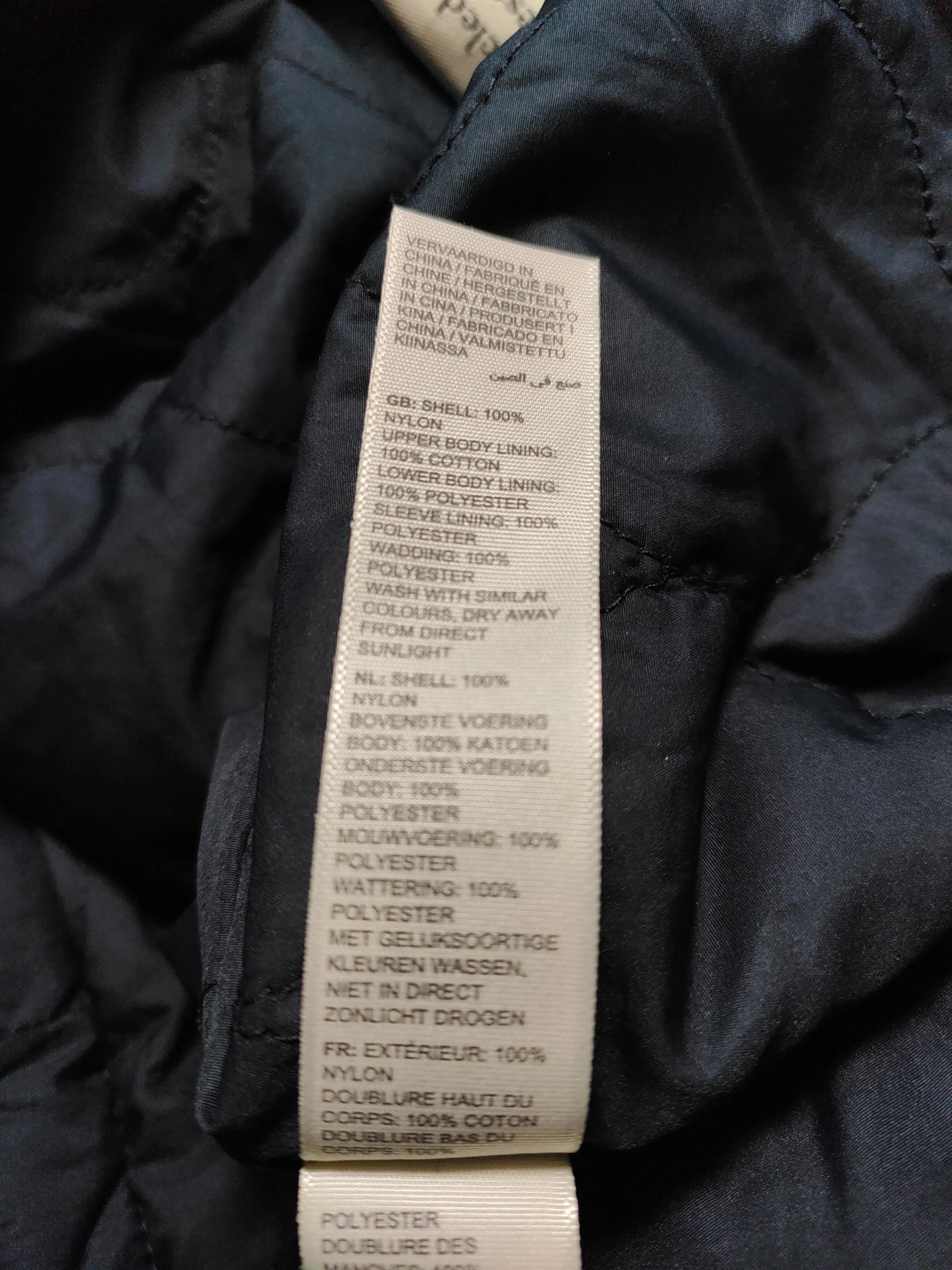 Fat Face Women's Coat UK 18 Blue Nylon with Cotton, Polyester Quilted - Image 7