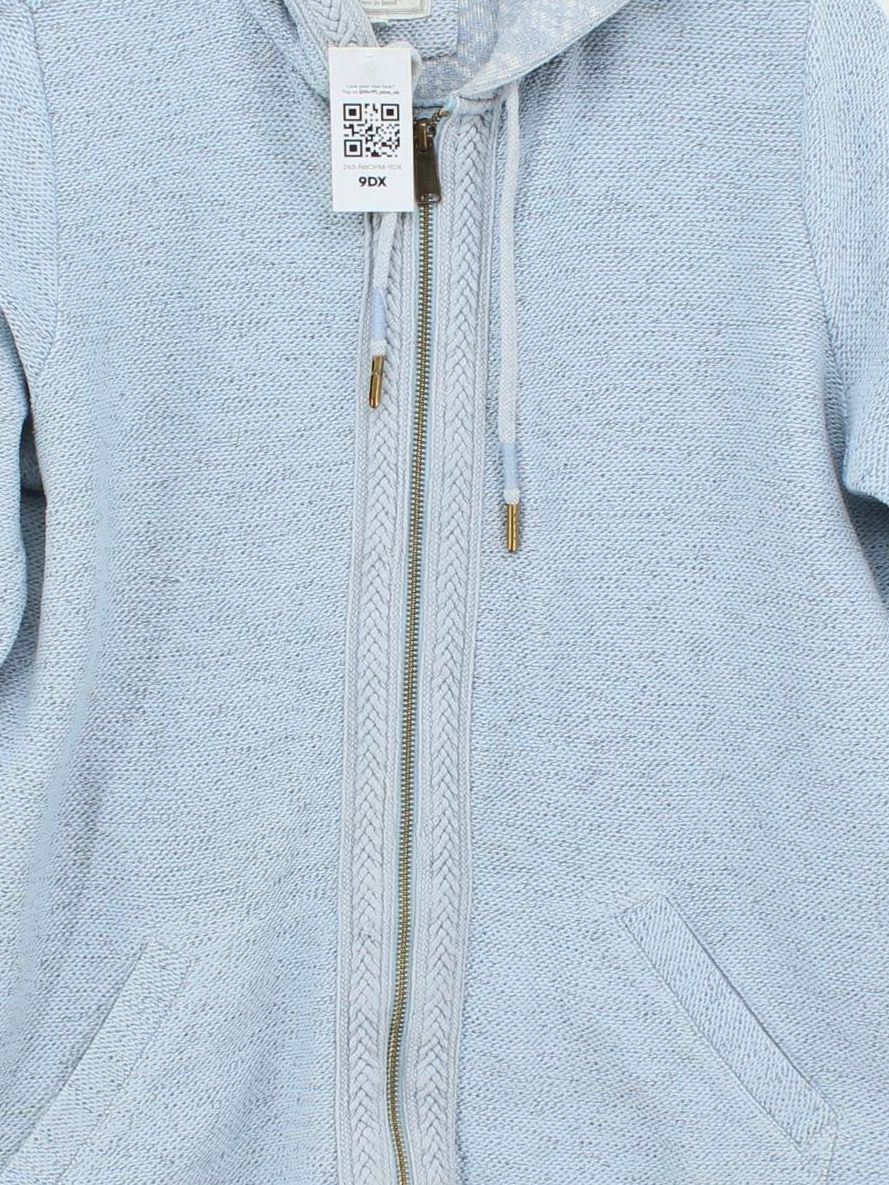 Fat Face Women's Hoodie UK 12 Blue Cotton with Polyester Pullover - Image 3