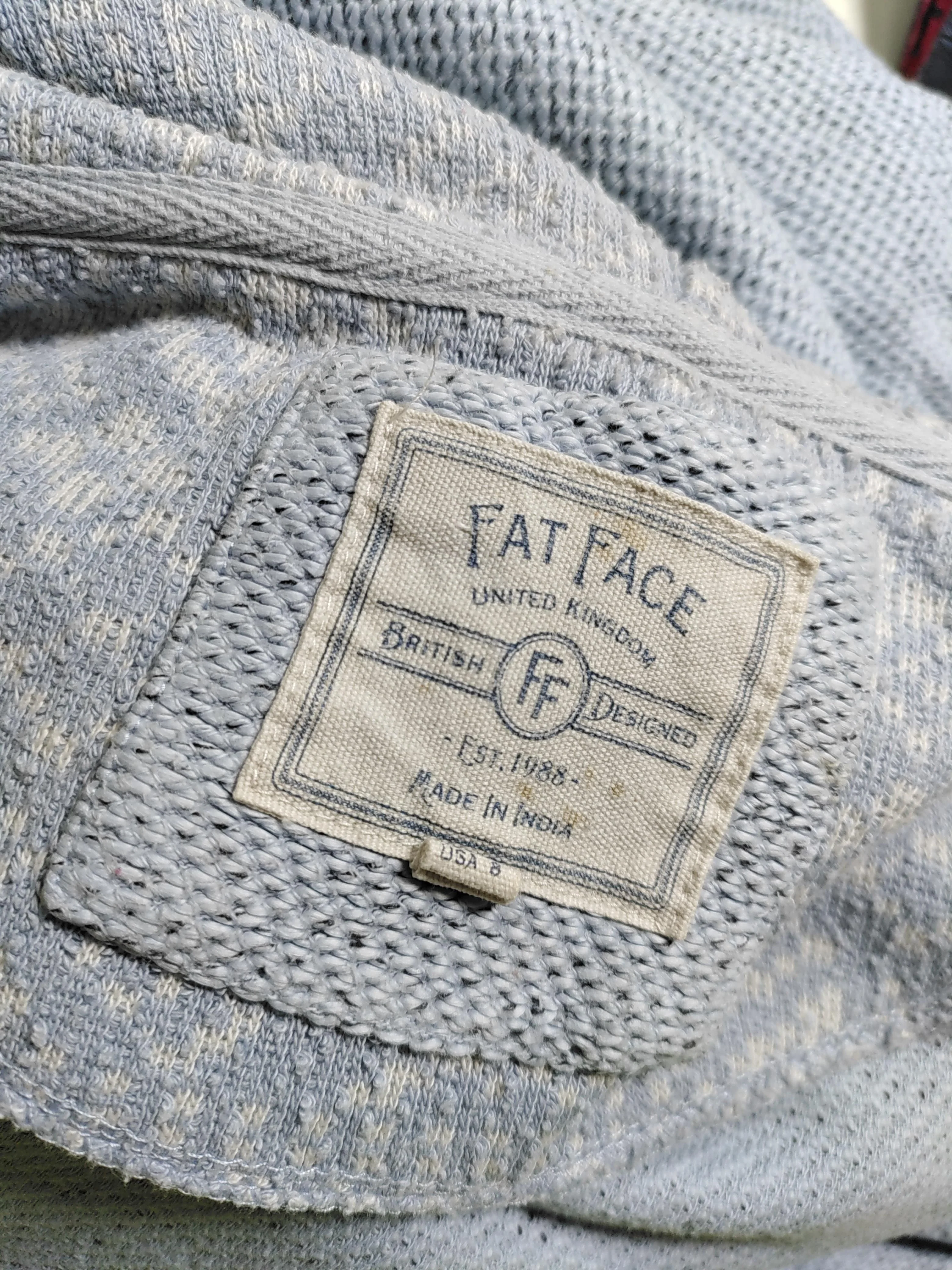 Fat Face Women's Hoodie UK 12 Blue Cotton with Polyester Pullover - Image 5