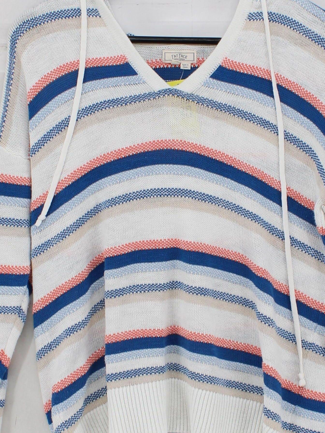 Fat Face Women's Hoodie UK 12 Multi Striped 100% Other Pullover - Image 3