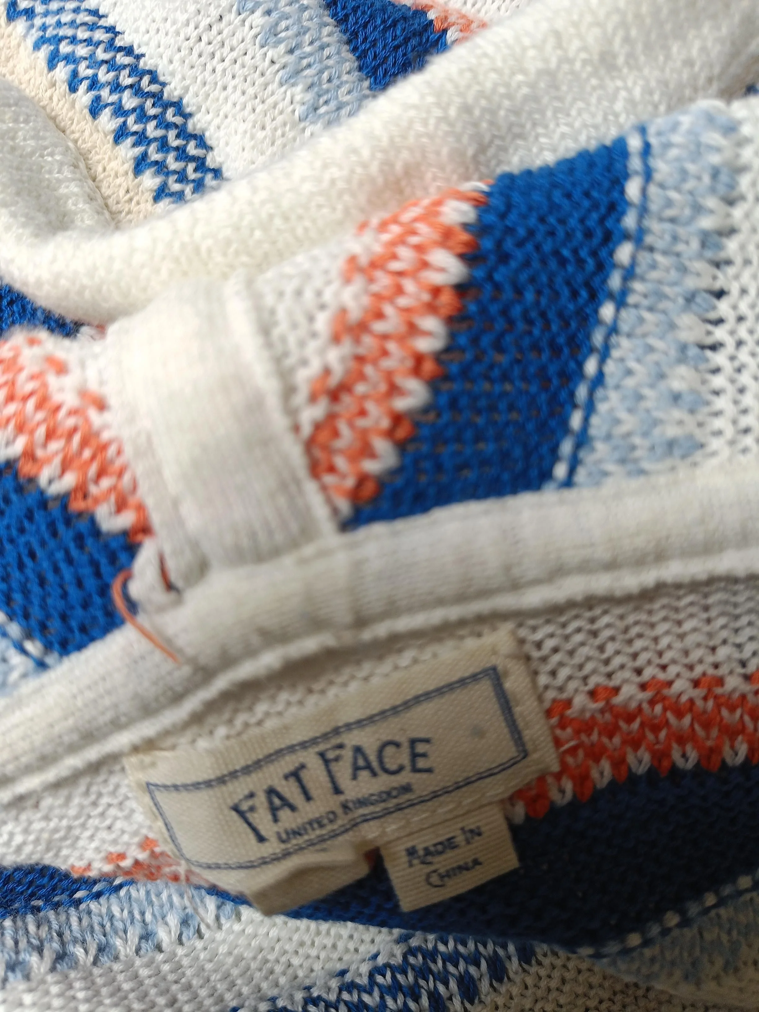 Fat Face Women's Hoodie UK 12 Multi Striped 100% Other Pullover - Image 5