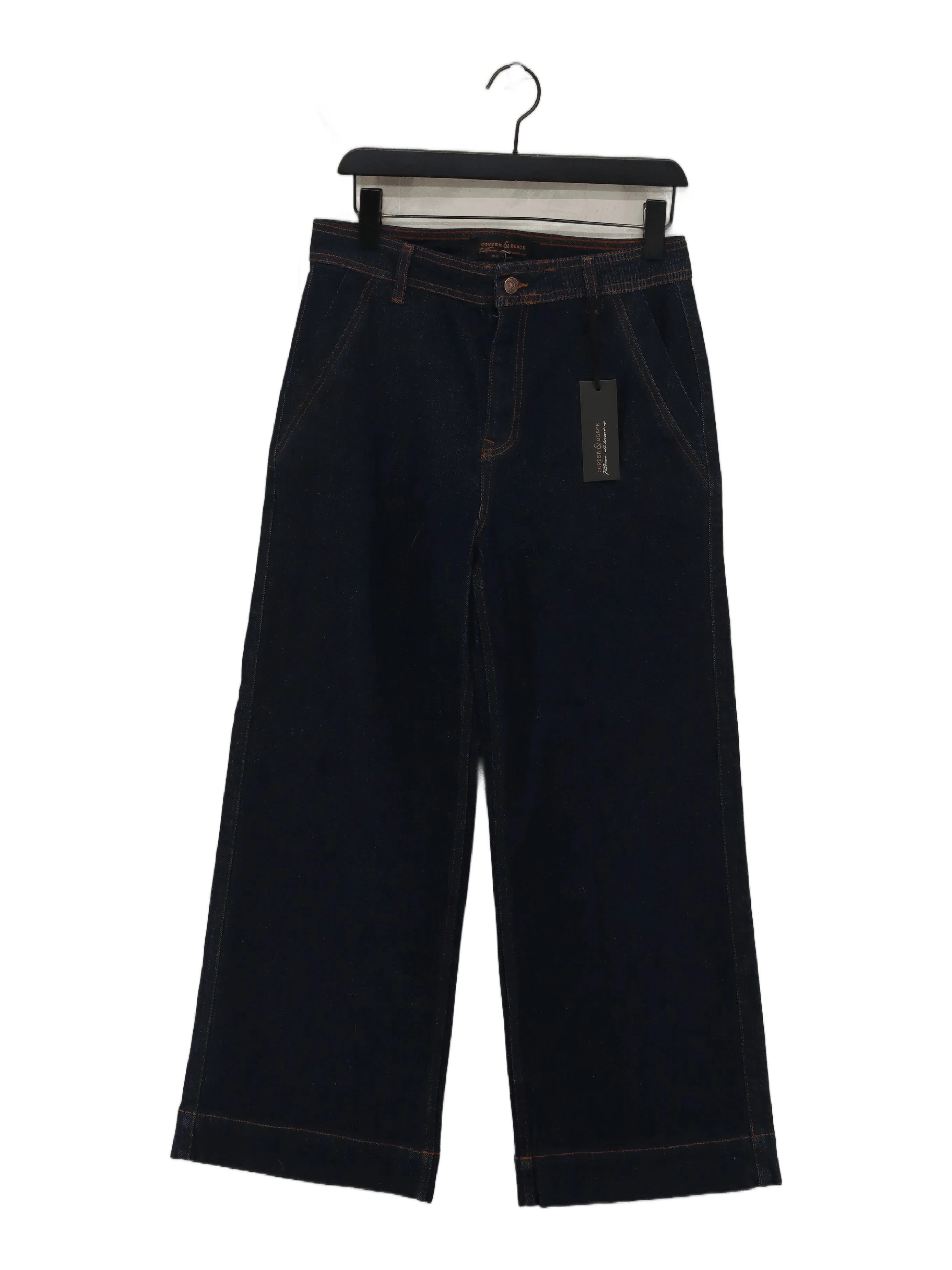 Fat Face Women's Jeans UK 10 Blue Cotton with Elastane Wide-Leg New with tags