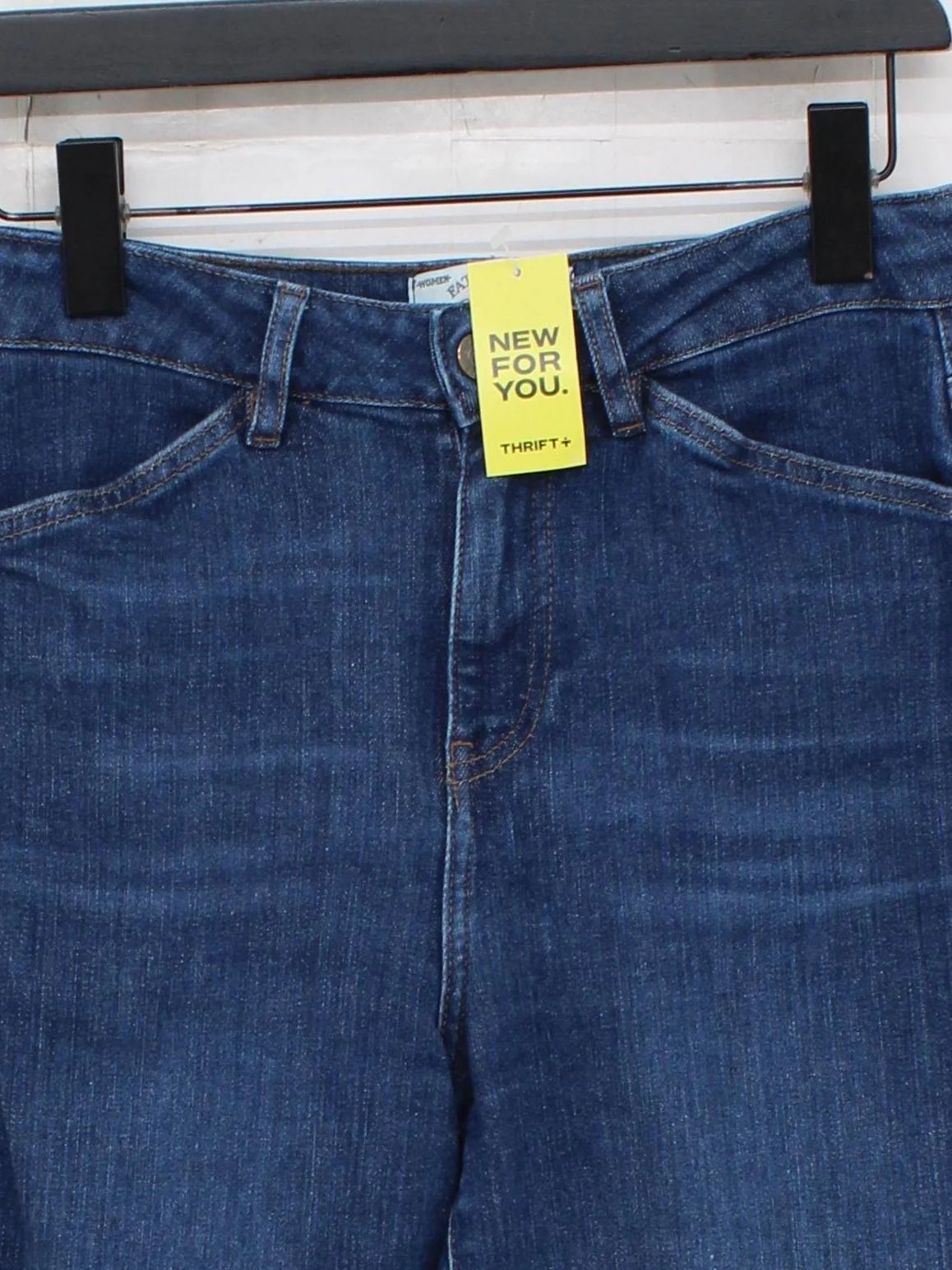 Fat Face Women's Jeans UK 10 Blue Cotton with Polyester, Elastane Wide-Leg - Image 3