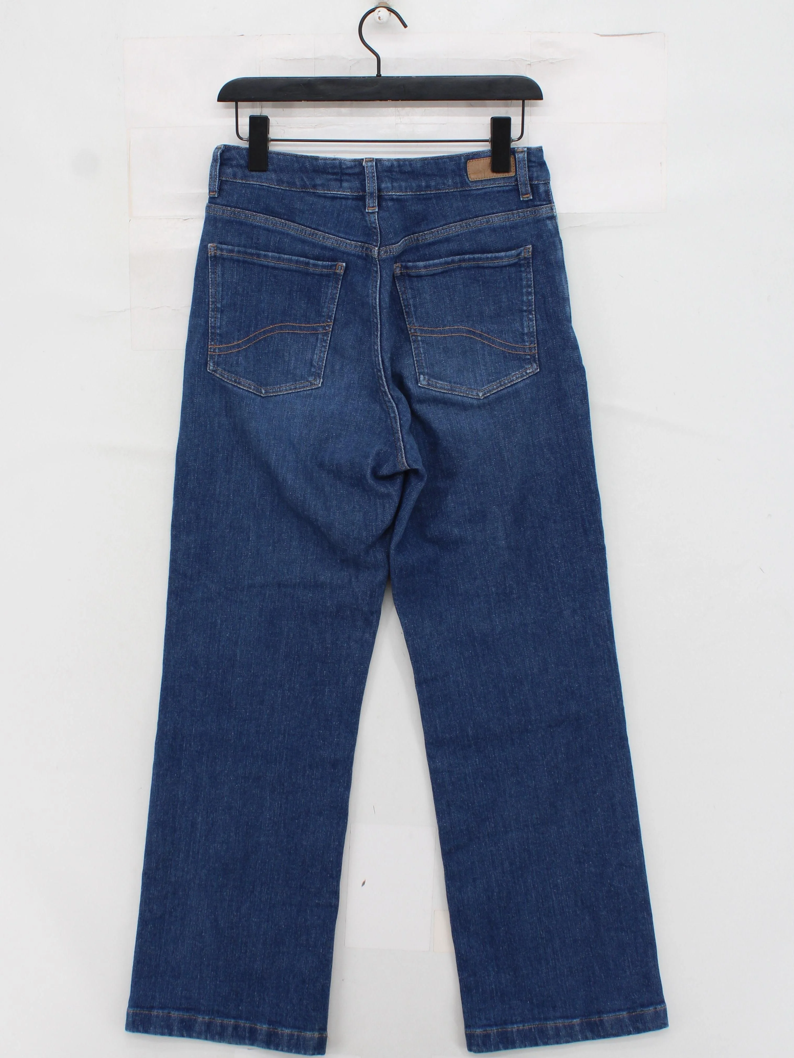 Fat Face Women's Jeans UK 10 Blue Cotton with Polyester, Elastane Wide-Leg - Image 2