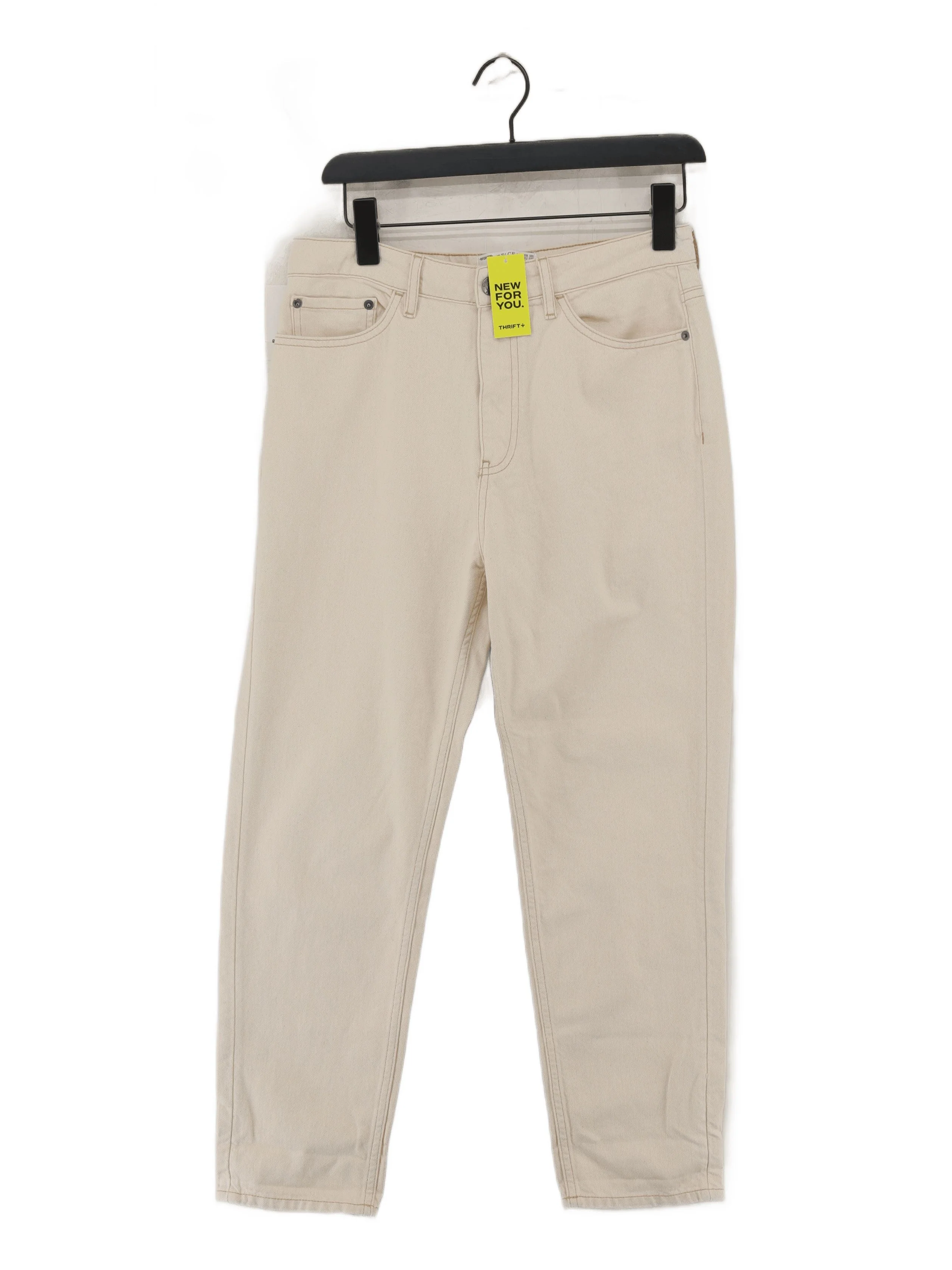 Fat Face Women's Jeans UK 10 Cream 100% Cotton Mom