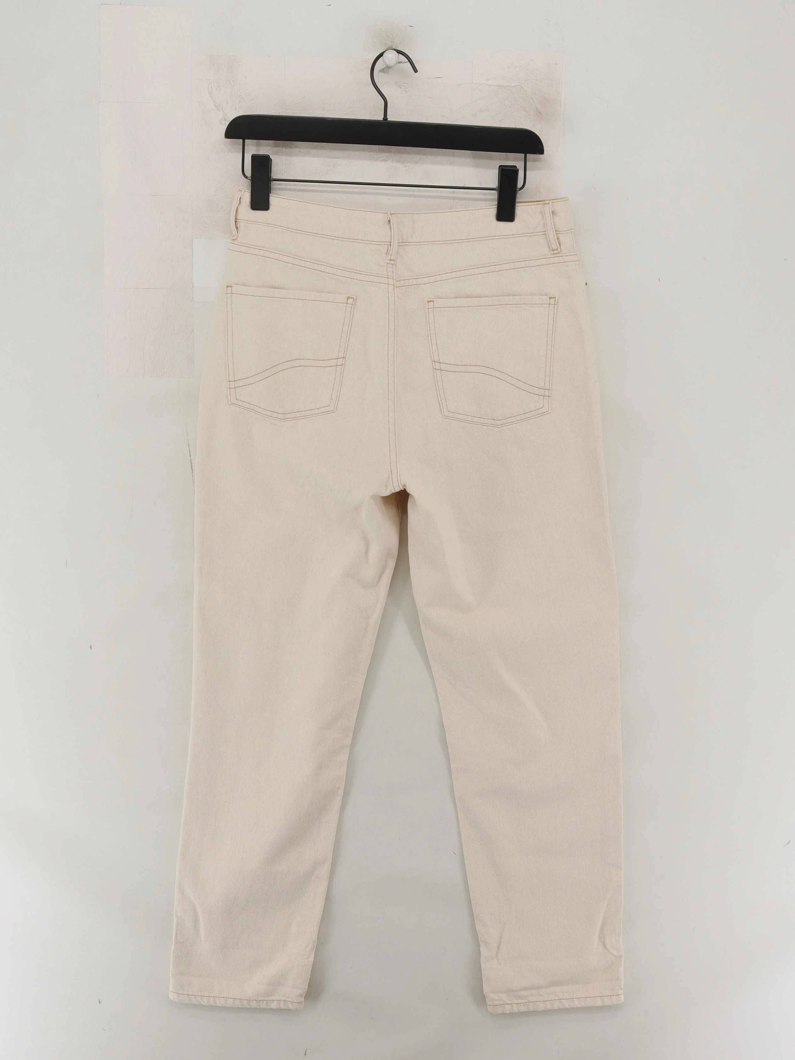 Fat Face Women's Jeans UK 10 Cream 100% Cotton Mom - Image 2