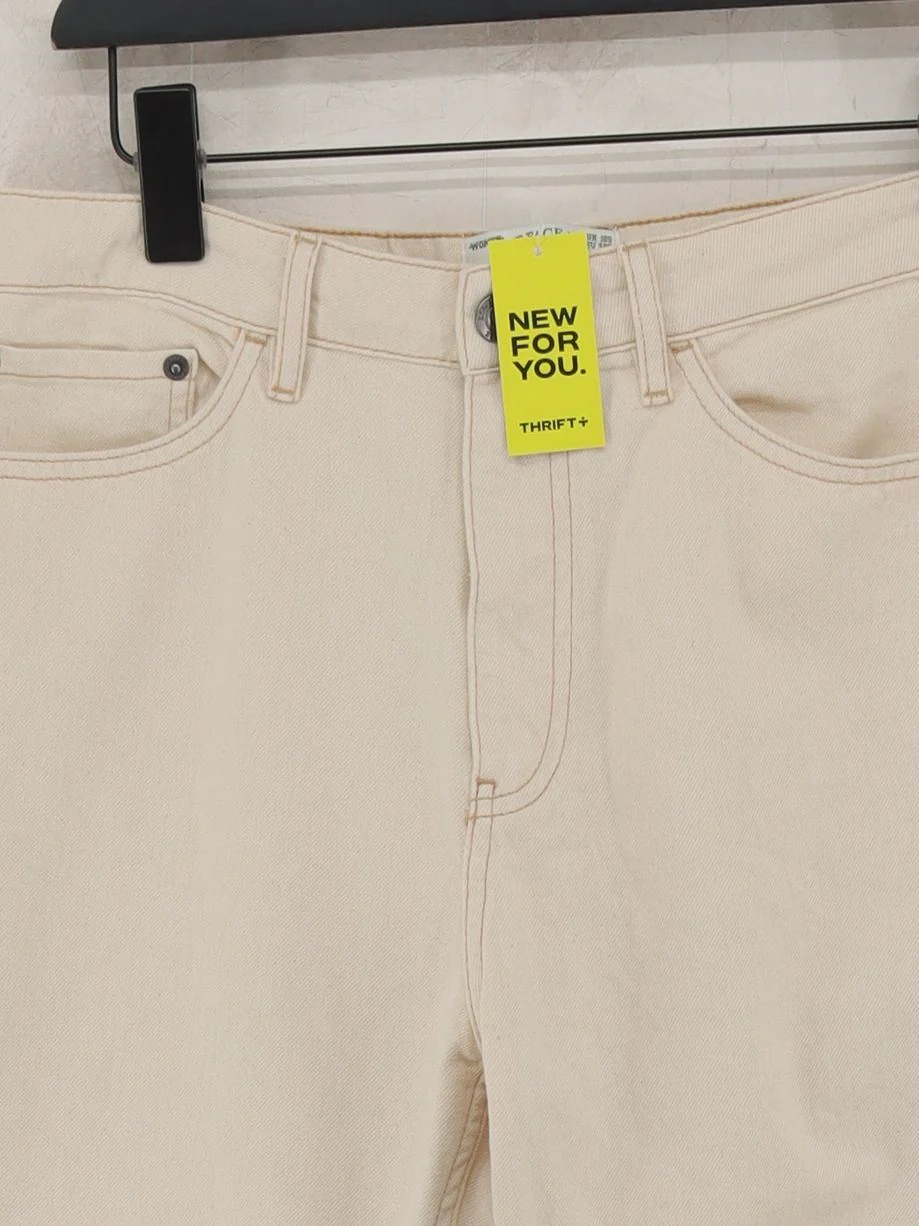 Fat Face Women's Jeans UK 10 Cream 100% Cotton Mom - Image 3