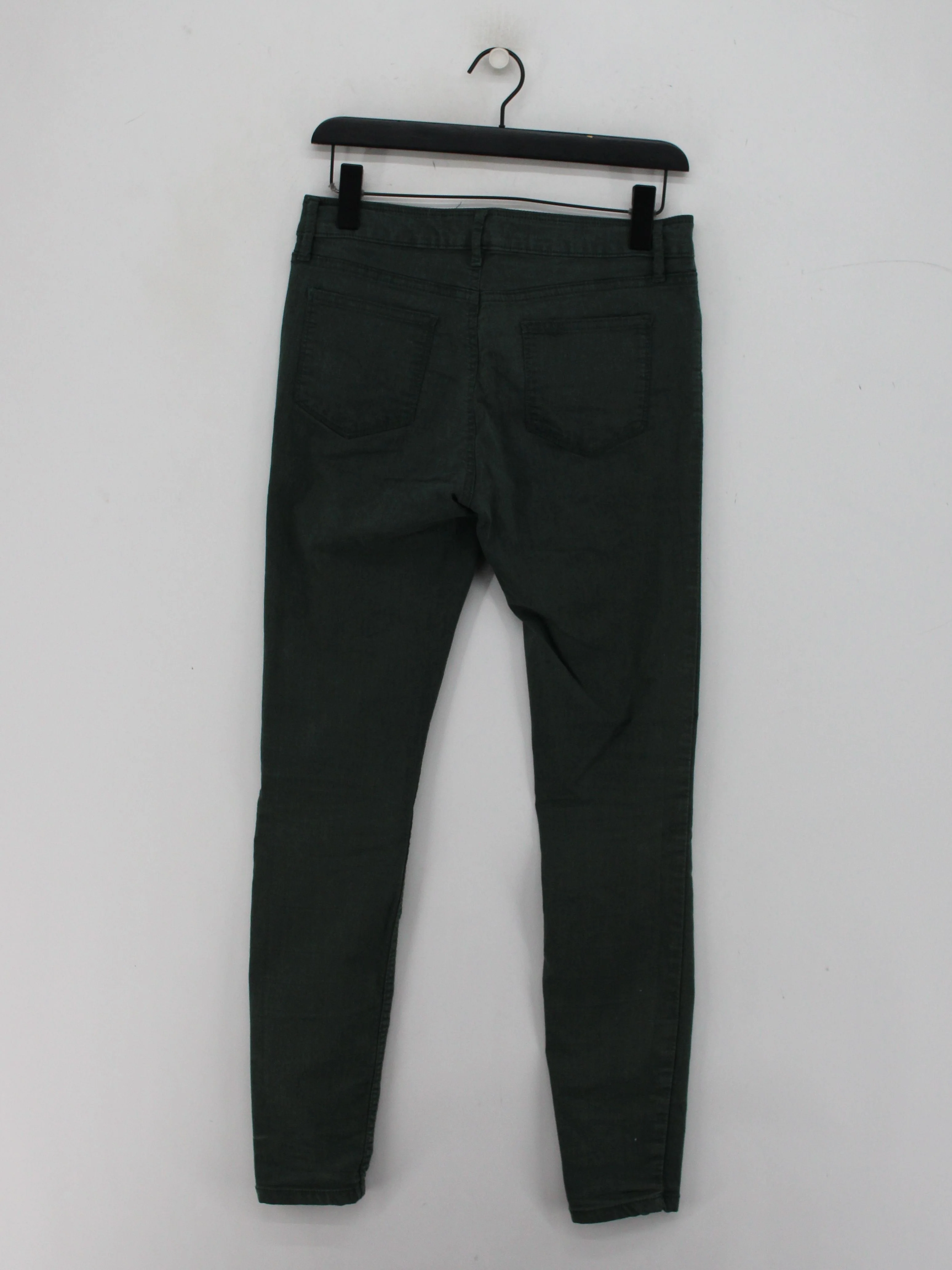 Fat Face Women's Jeans UK 10 Green Cotton with Polyester, Elastane Skinny - Image 2