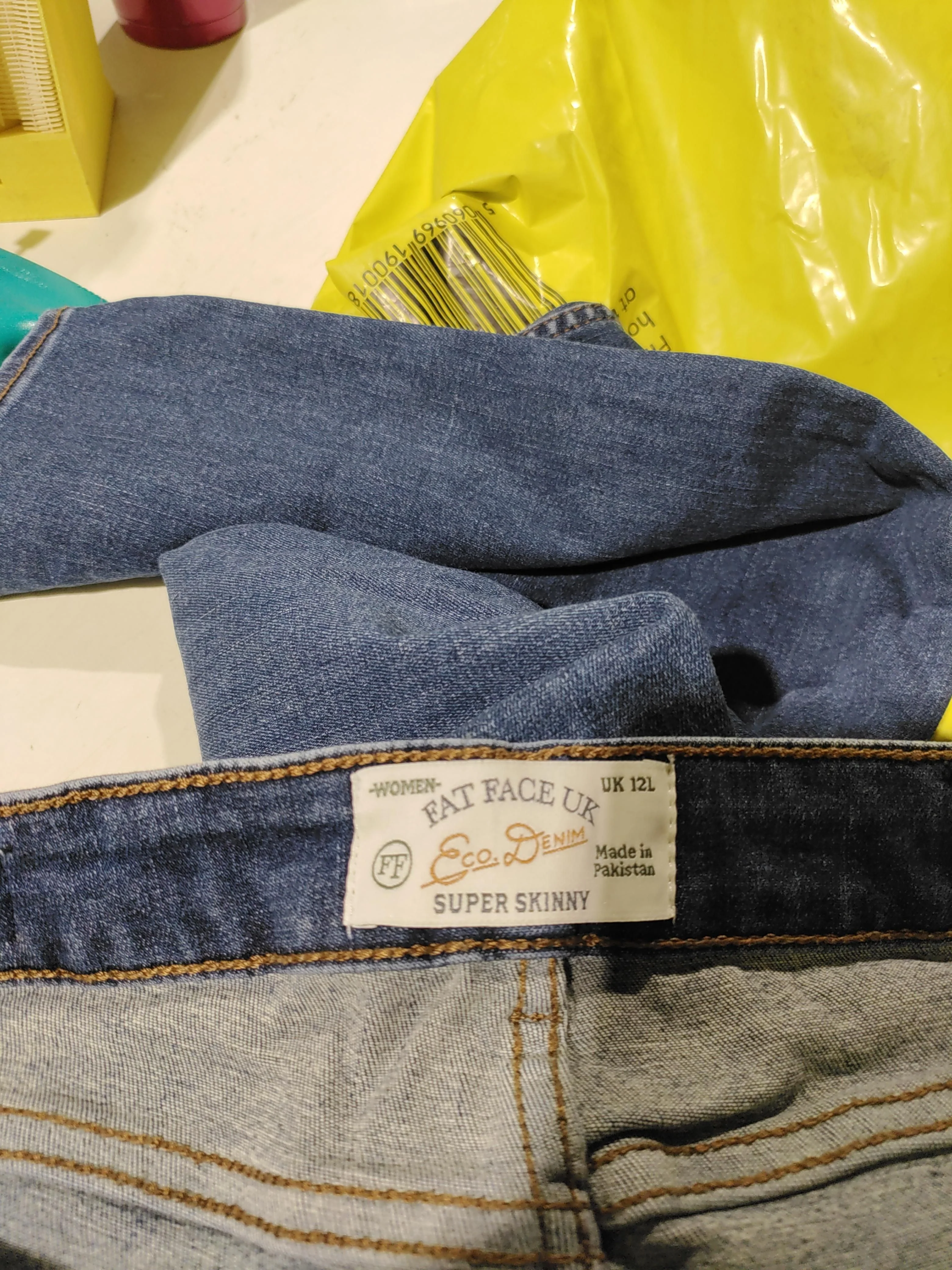 Fat Face Women's Jeans UK 12 Blue Cotton with Polyester, Elastane Skinny - Image 5