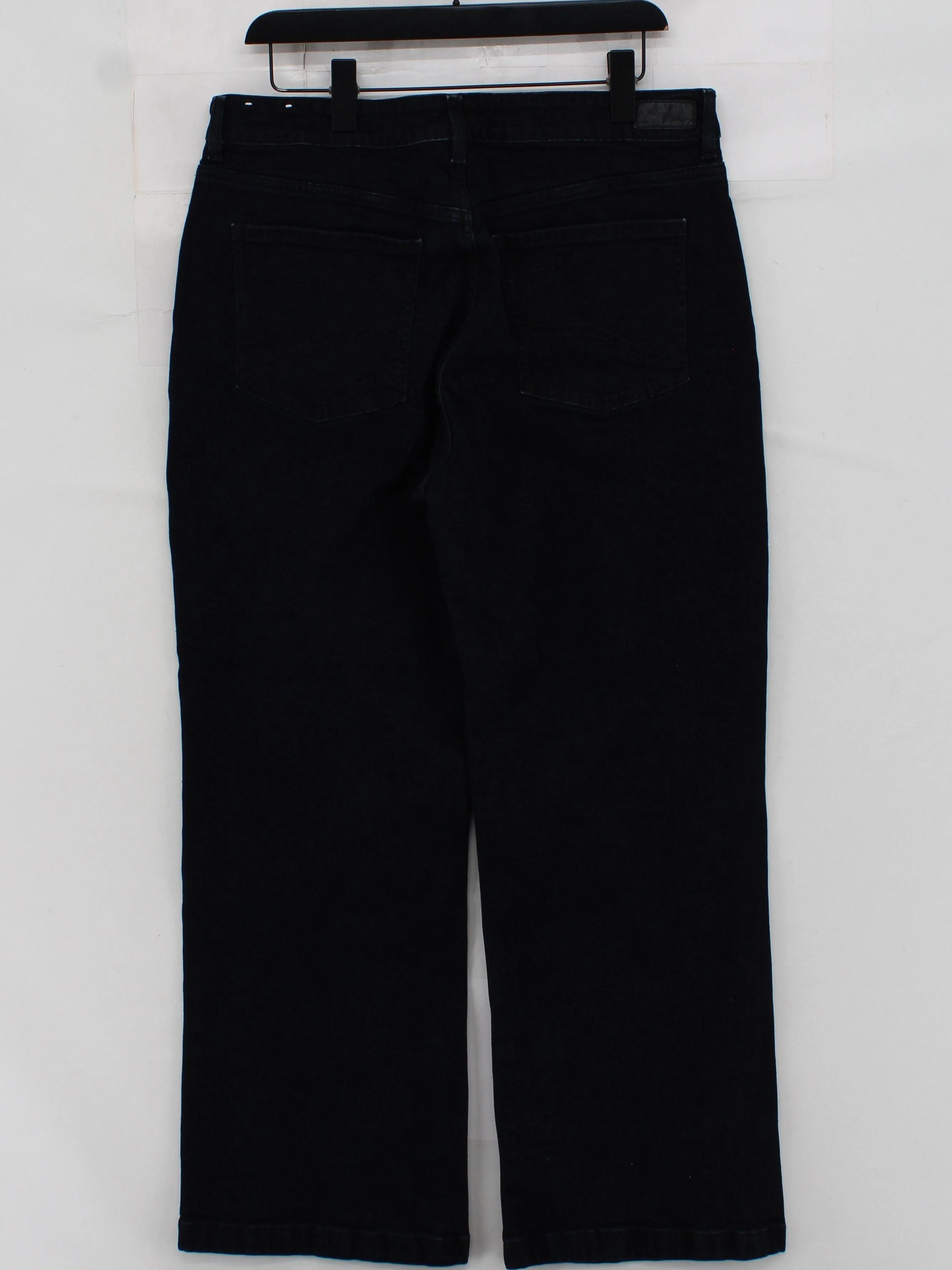 Fat Face Women's Jeans UK 14 Black Cotton with Elastane Wide-Leg - Image 2