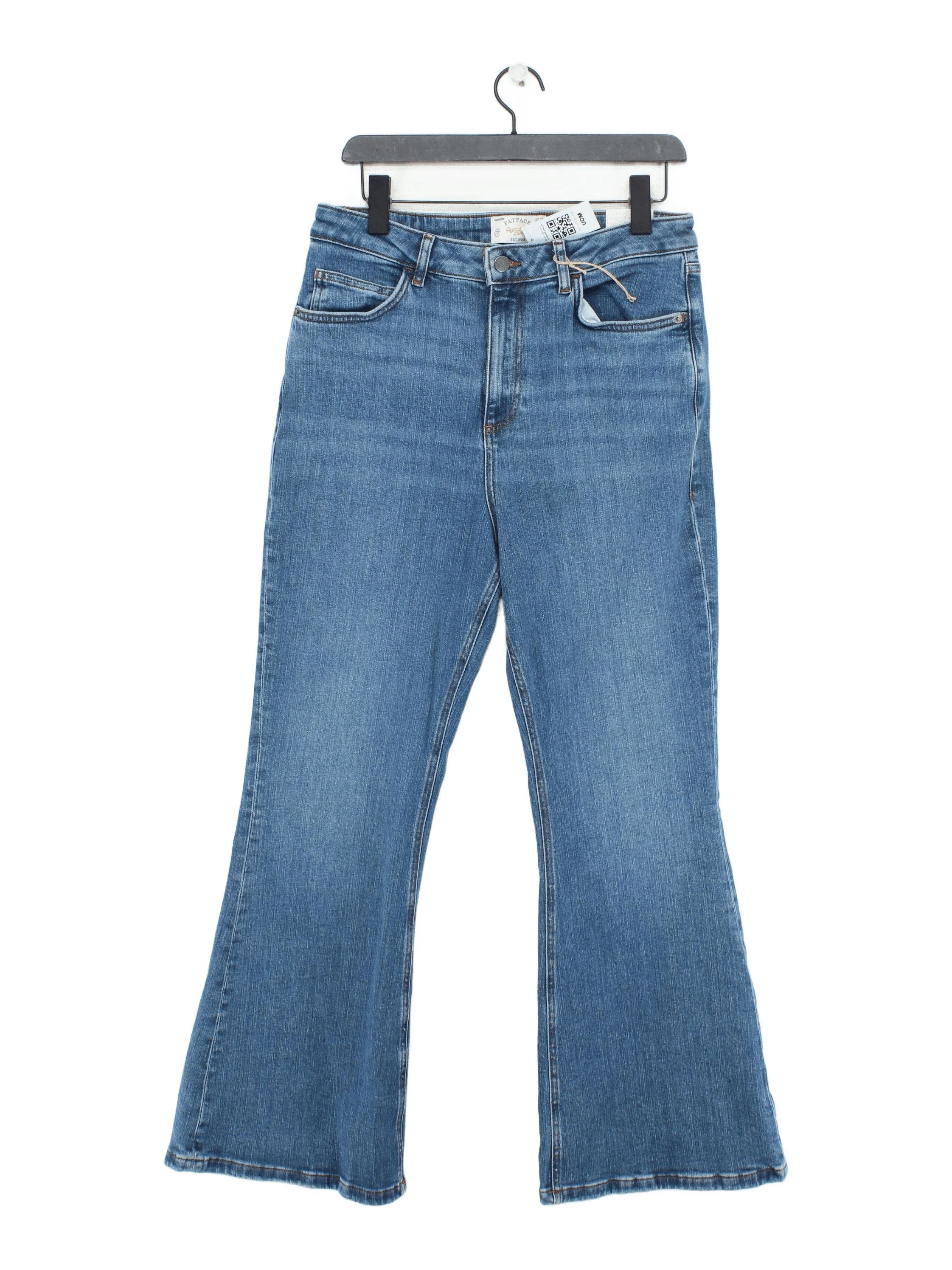 Fat Face Women's Jeans UK 14 Blue 100% Cotton Flared