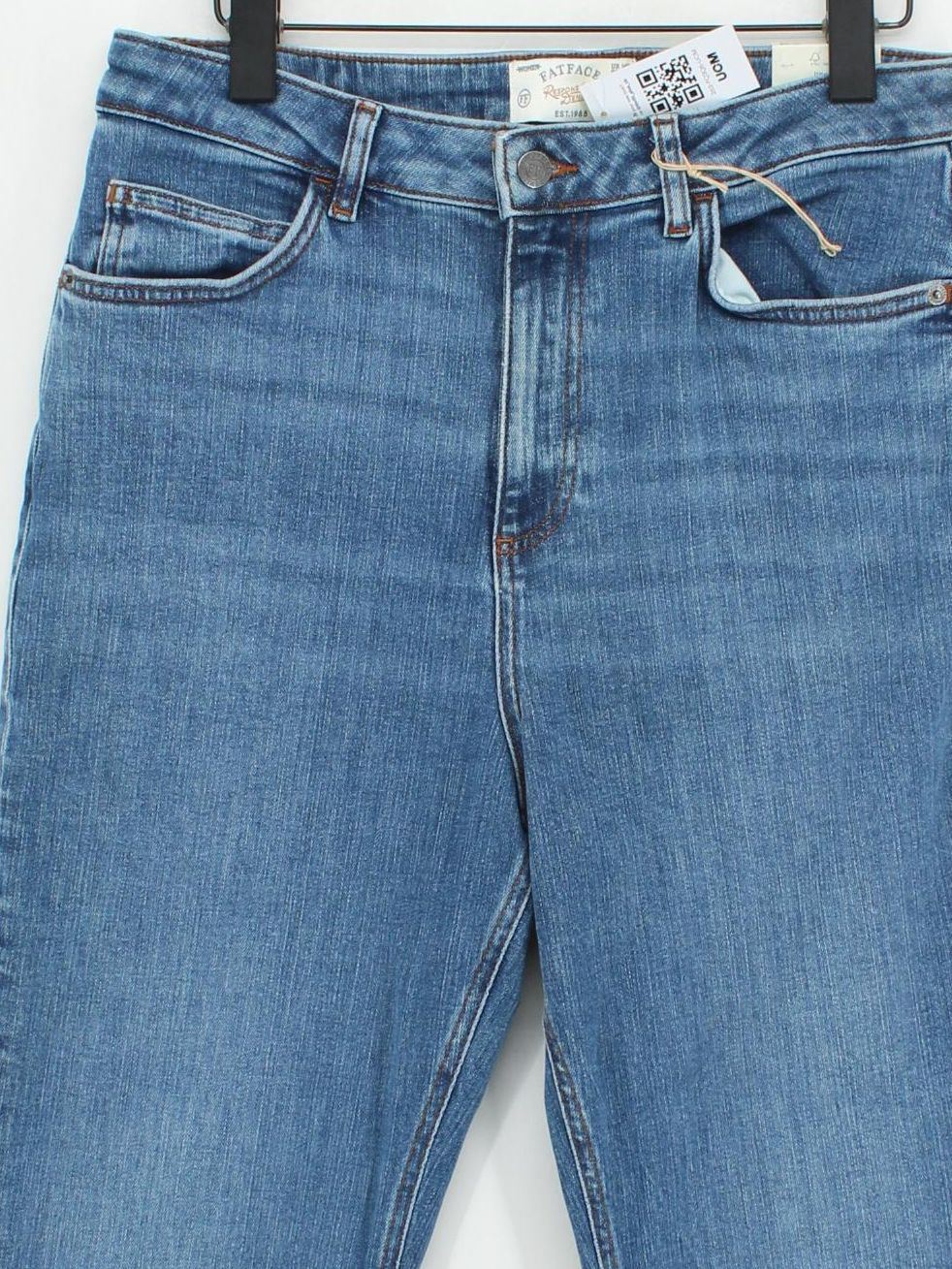 Fat Face Women's Jeans UK 14 Blue 100% Cotton Flared - Image 3
