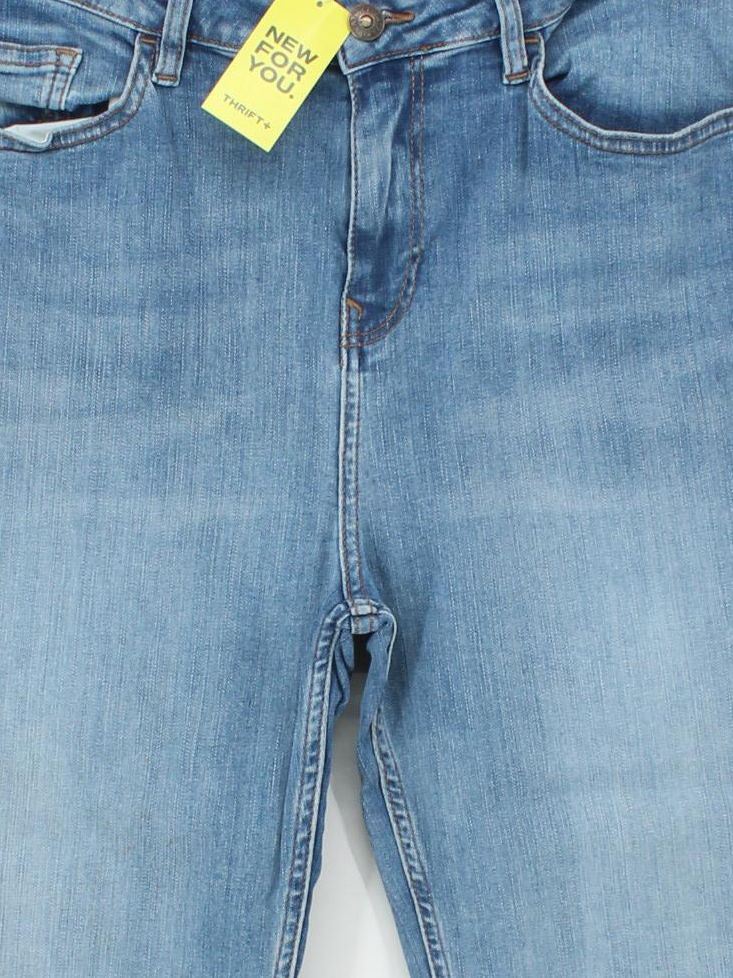 Fat Face Women's Jeans UK 14 Blue Cotton with Polyester, Elastane Cropped - Image 3
