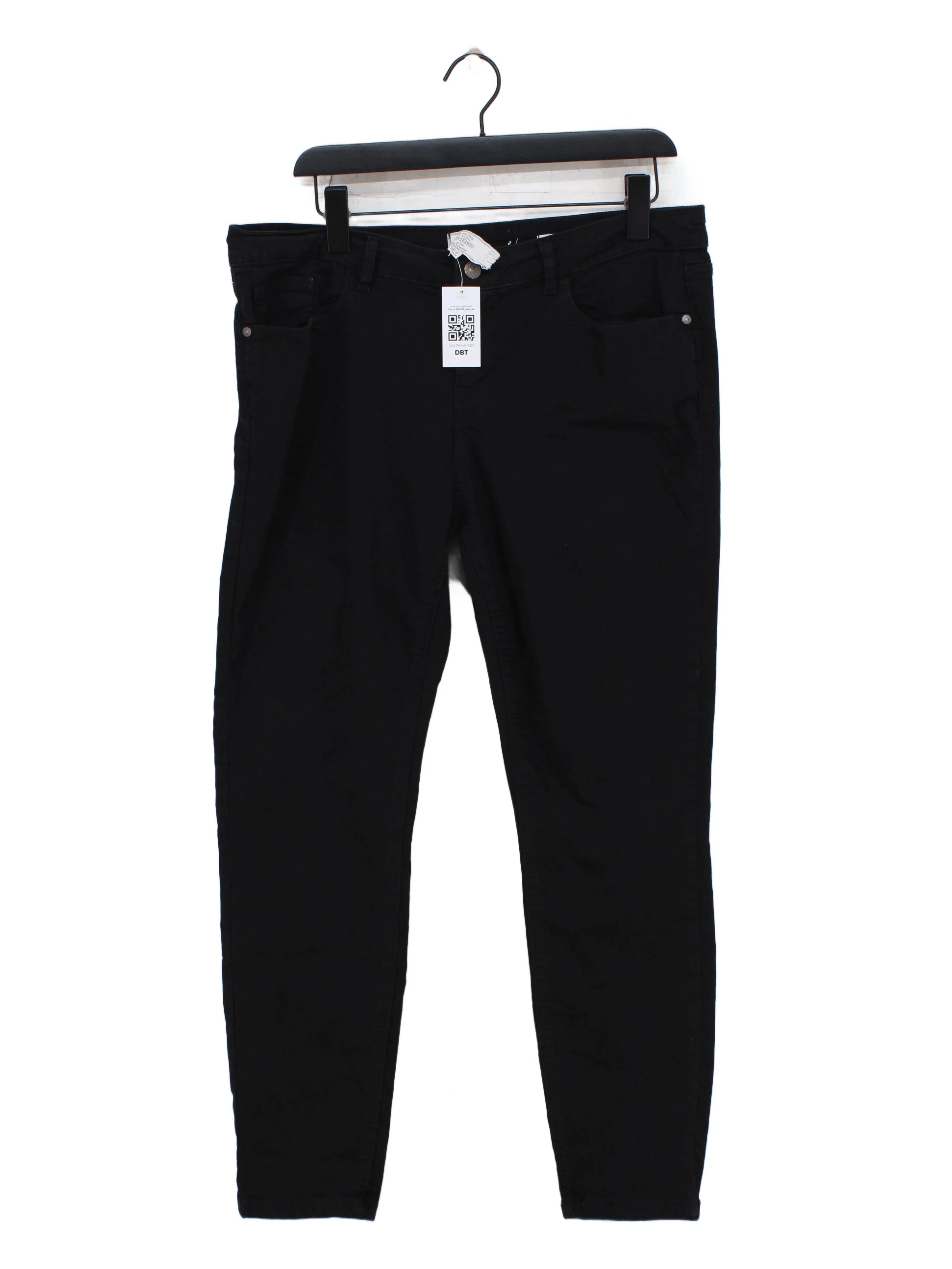 Fat Face Women's Jeans UK 16 Black Cotton with Polyester, Elastane Jegging