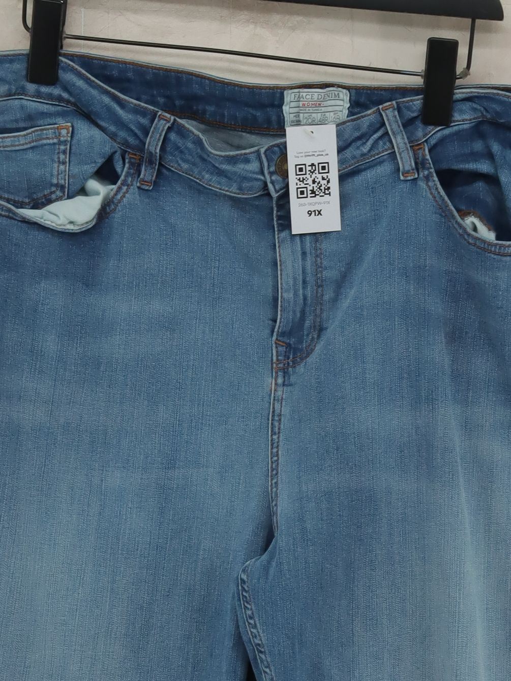 Fat Face Women's Jeans UK 20 Blue Cotton with Elastane Skinny - Image 3