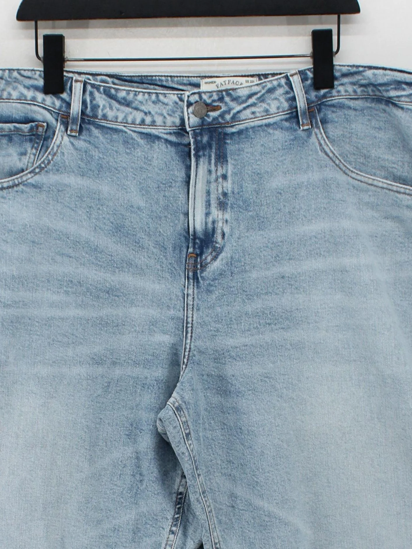 Fat Face Women's Jeans UK 22 Blue Cotton with Elastane Boyfriend - Image 3