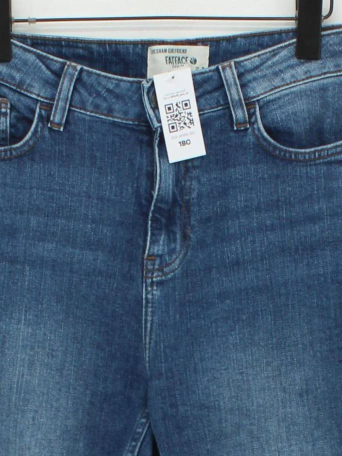 Fat Face Women's Jeans UK 8 Blue Cotton with Elastane Straight - Image 3