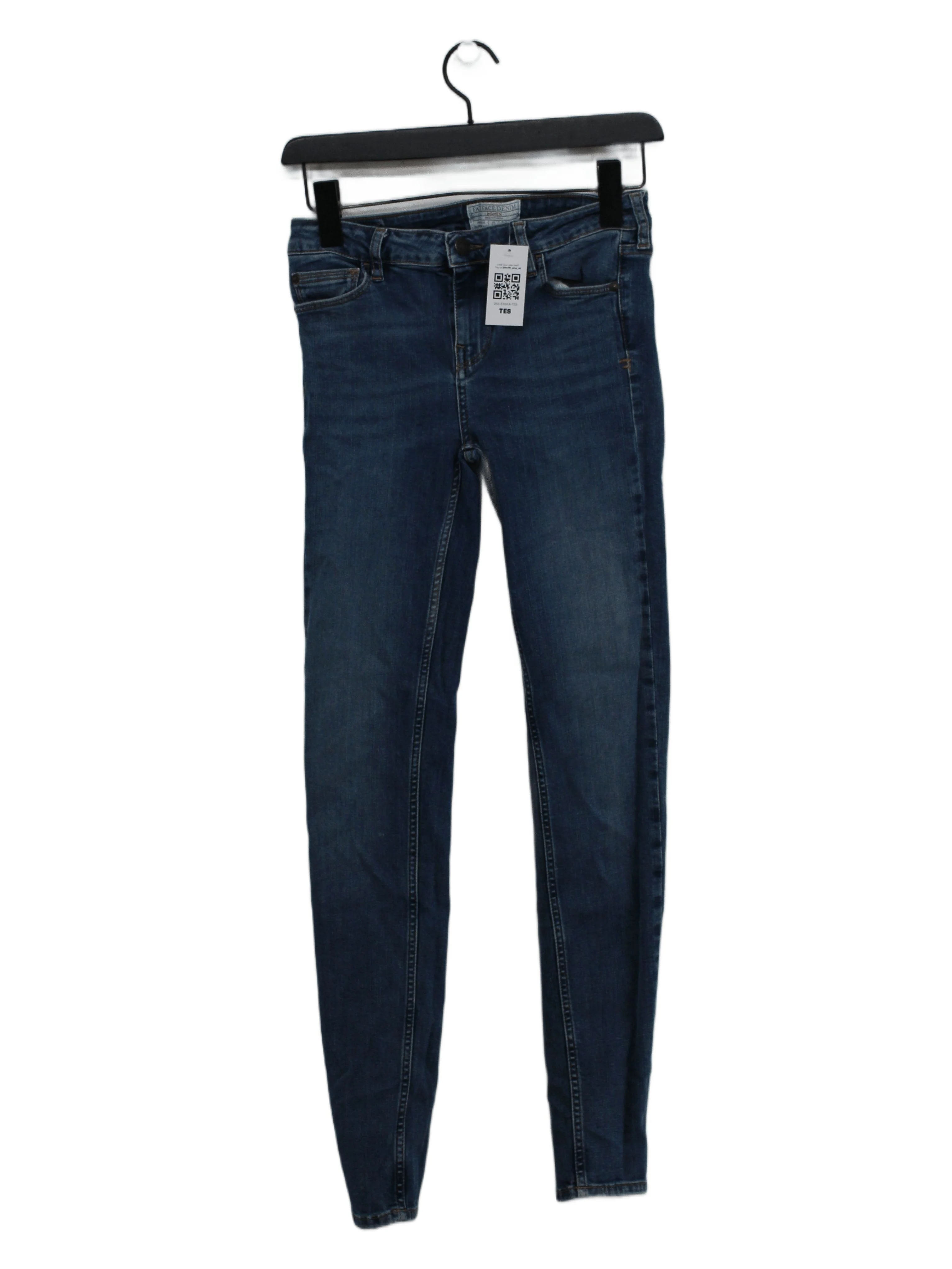 Fat Face Women's Jeans UK 8 Blue Cotton with Polyester, Elastane Skinny