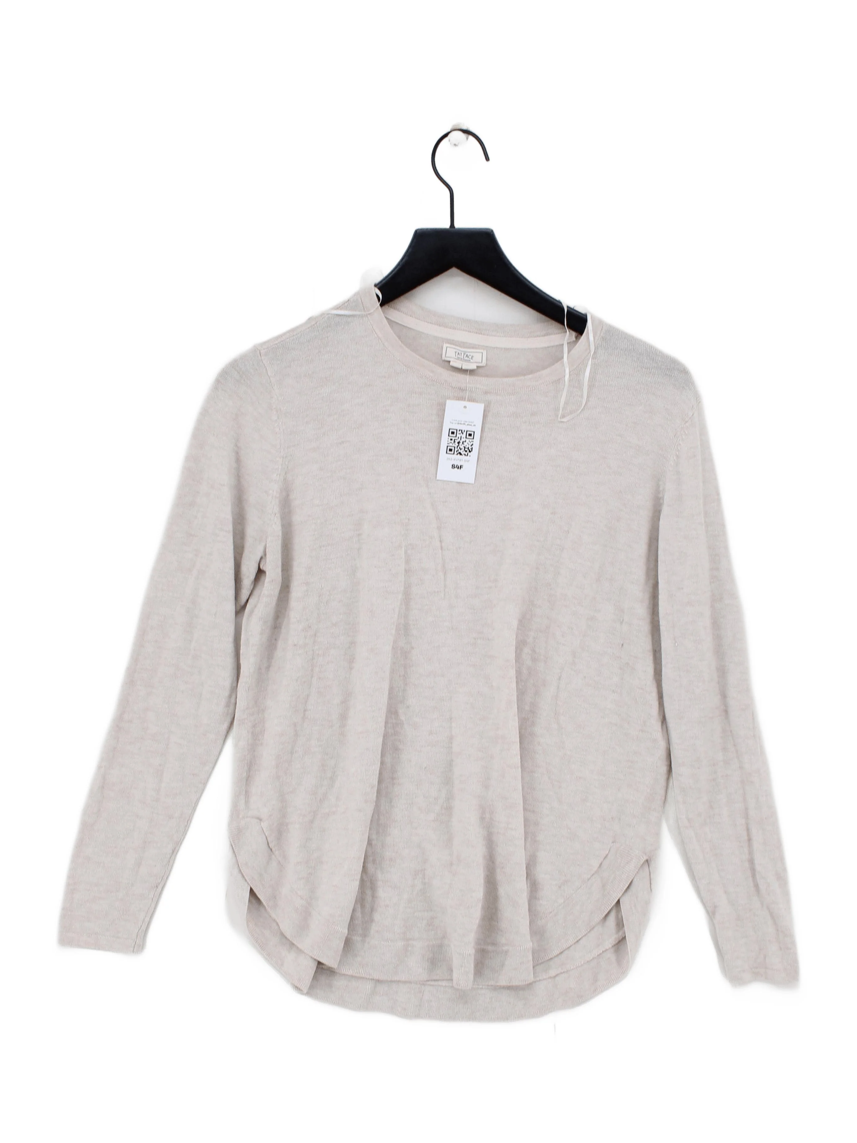 Fat Face Women's Jumper M Cream Wool with Polyester, Nylon Round Neck Pullover