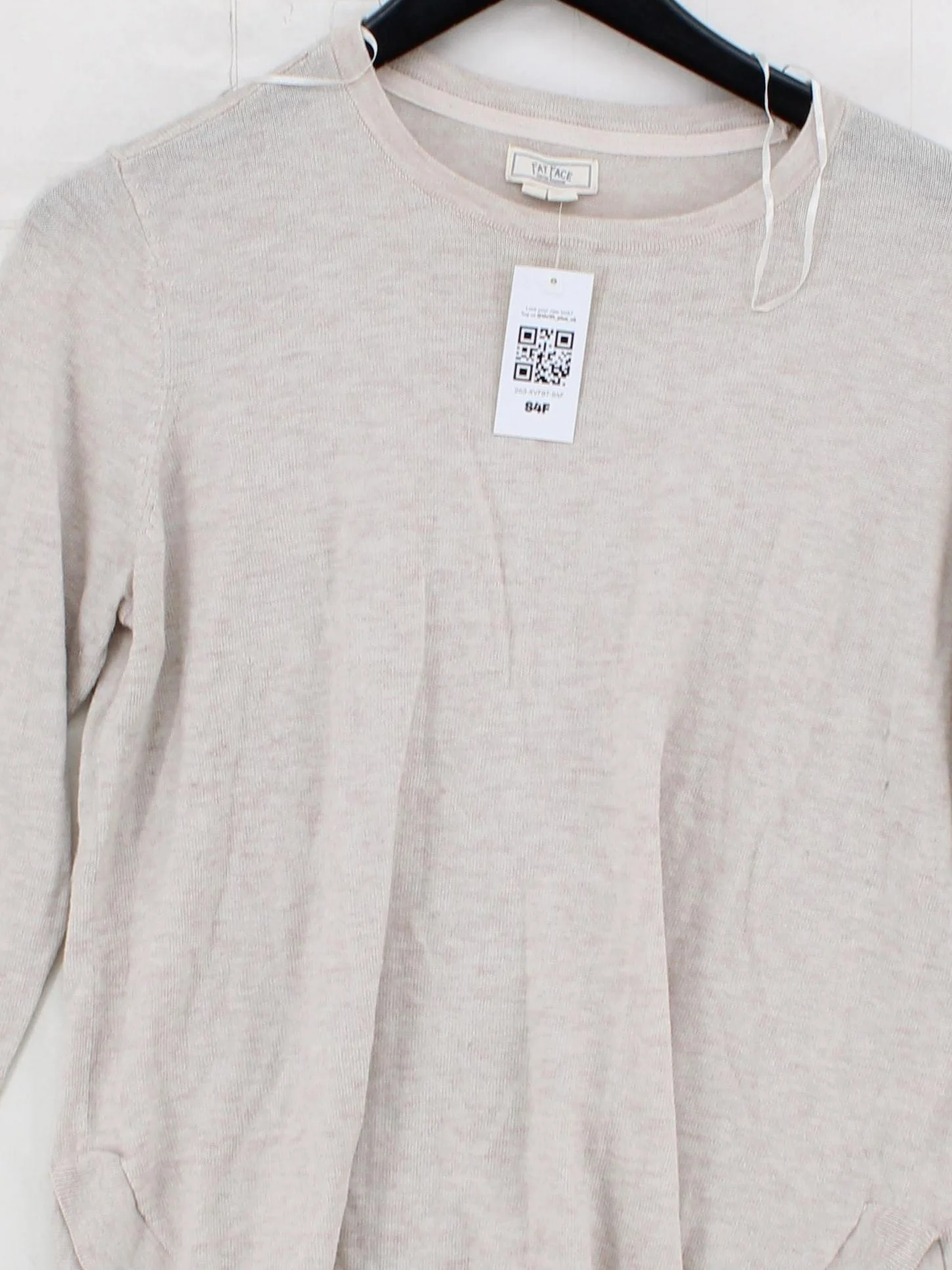 Fat Face Women's Jumper M Cream Wool with Polyester, Nylon Round Neck Pullover - Image 3