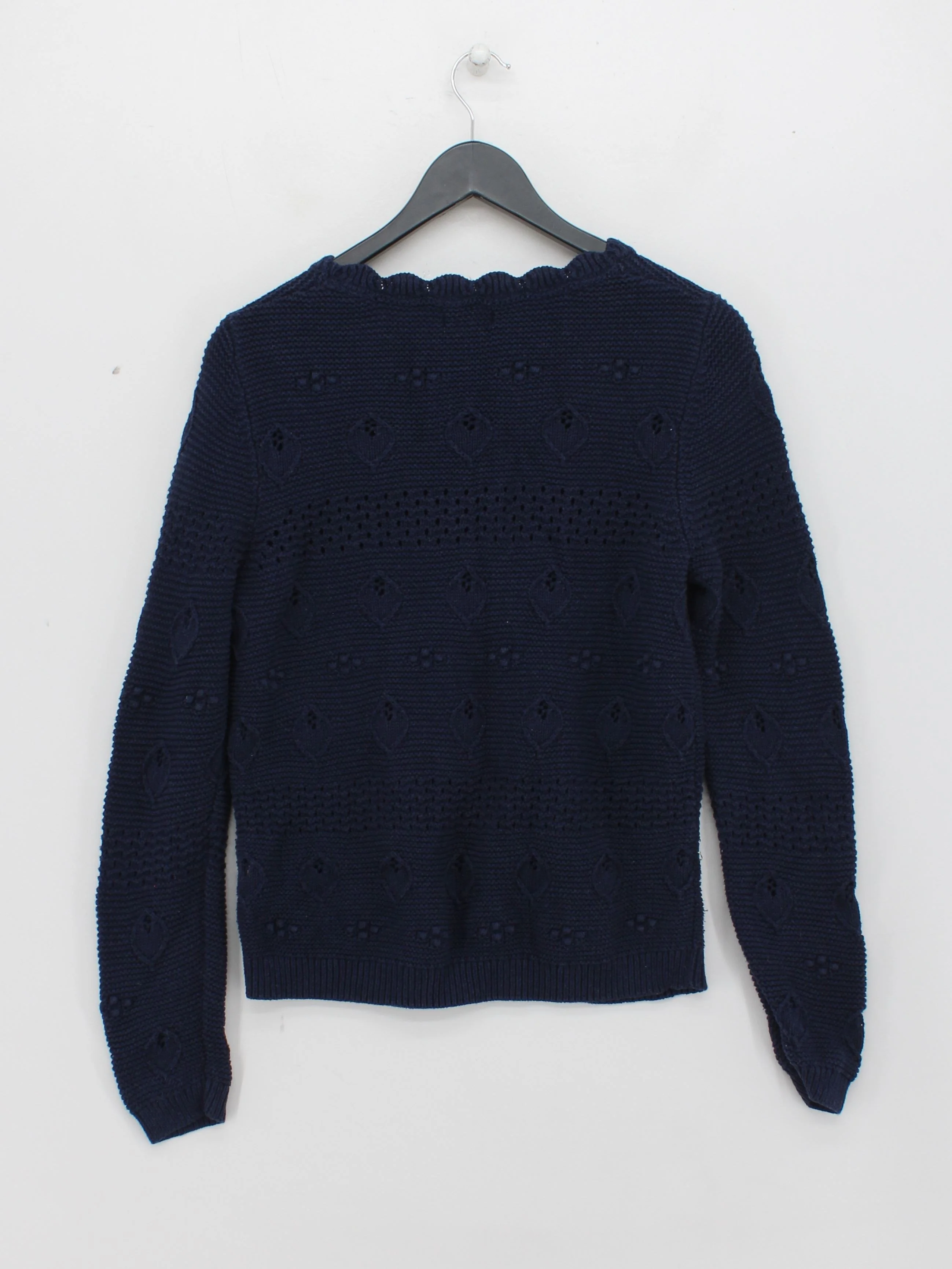 Fat Face Women's Jumper UK 10 Blue 100% Cotton Crew Neck Pullover - Image 2