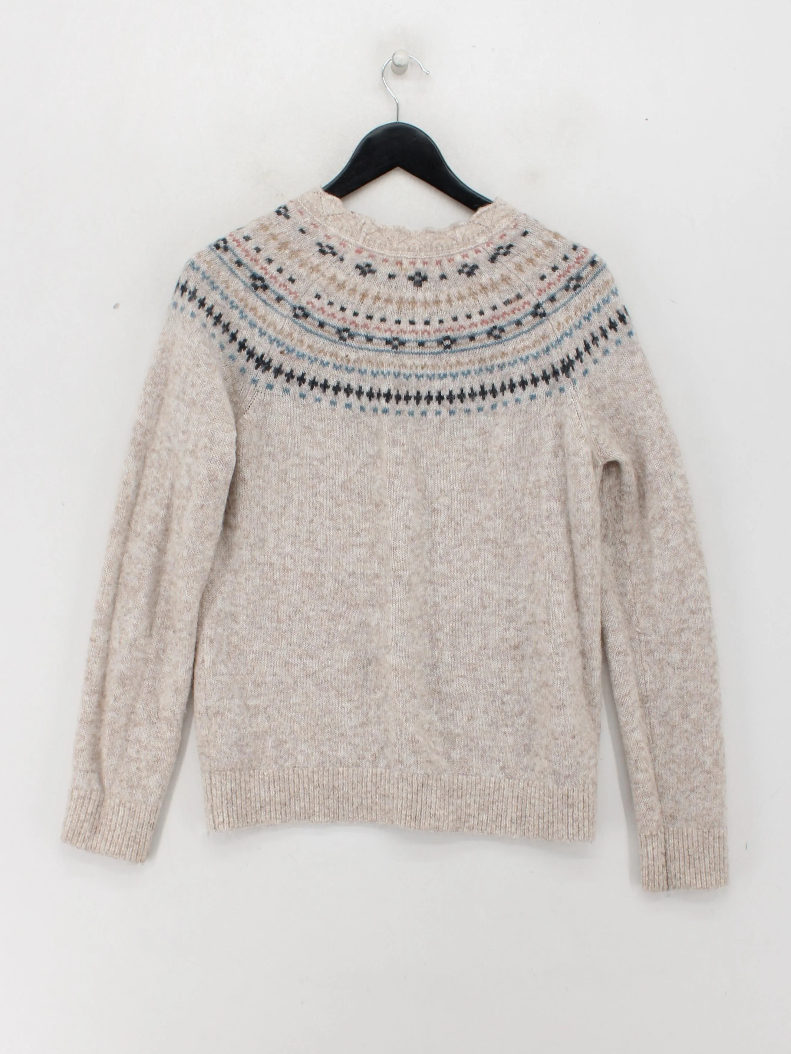 Fat Face Women's Jumper UK 10 Cream Nylon with Acrylic, Angora Pullover - Image 2