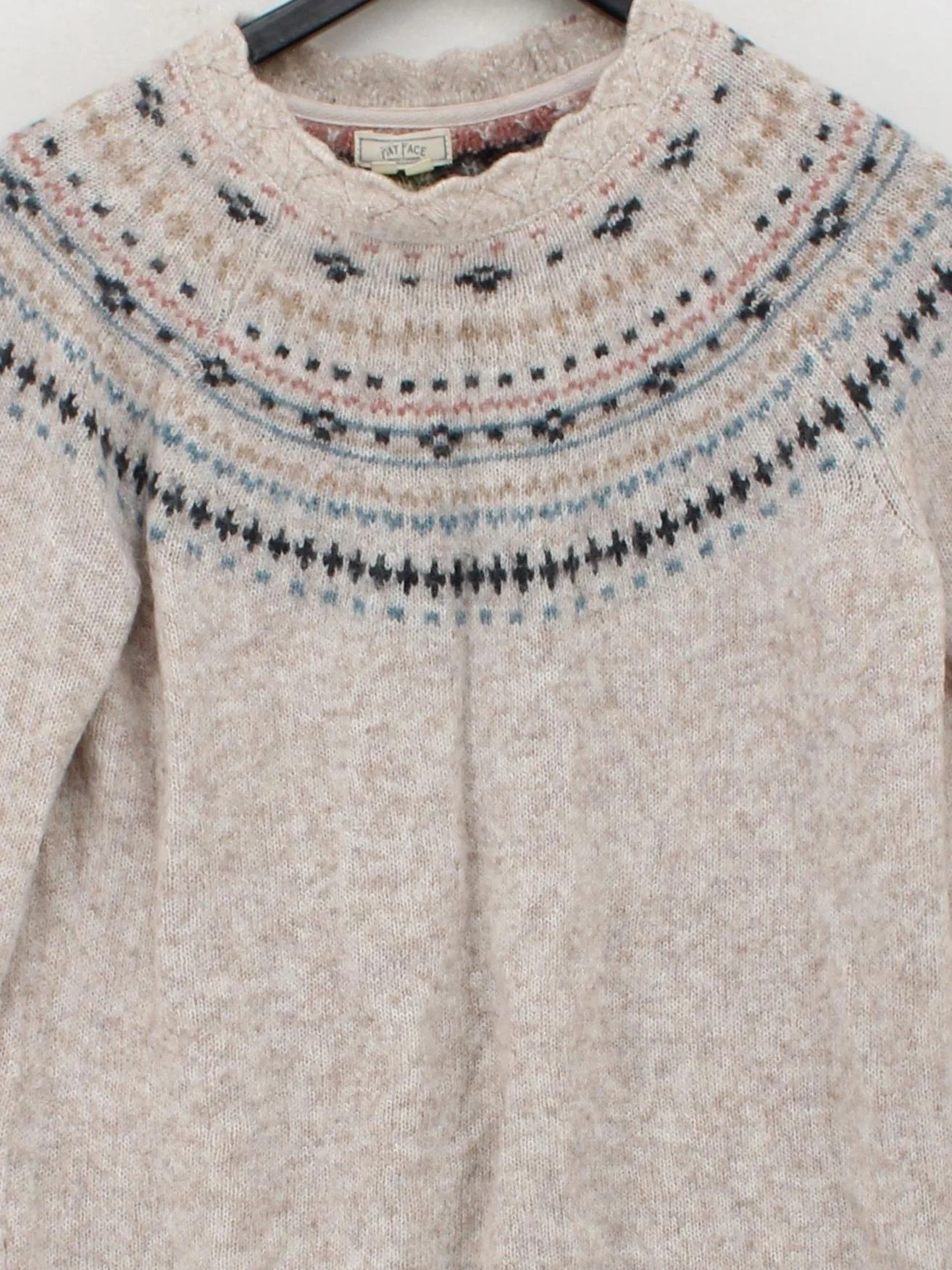 Fat Face Women's Jumper UK 10 Cream Nylon with Acrylic, Angora Pullover - Image 3
