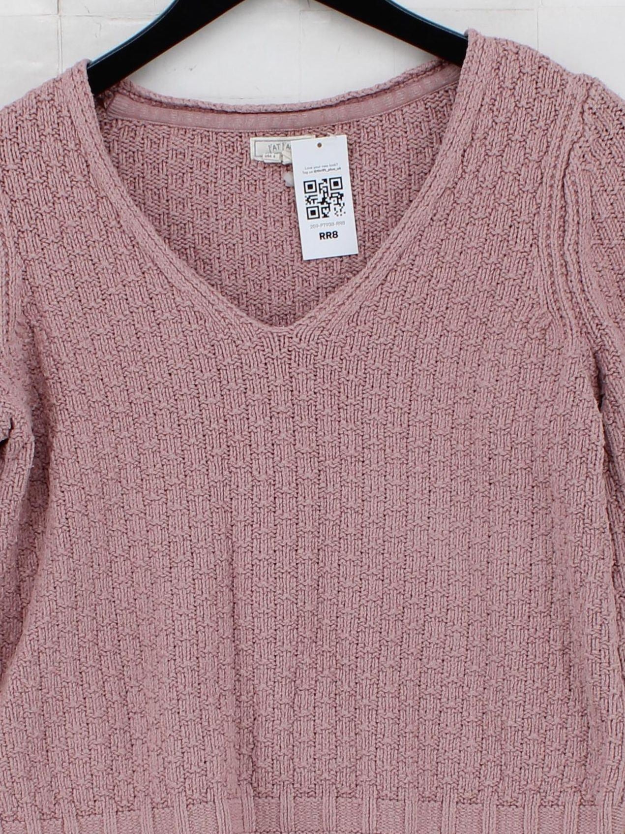 Fat Face Women's Jumper UK 10 Pink Cotton with Acrylic, Polyester Pullover - Image 3